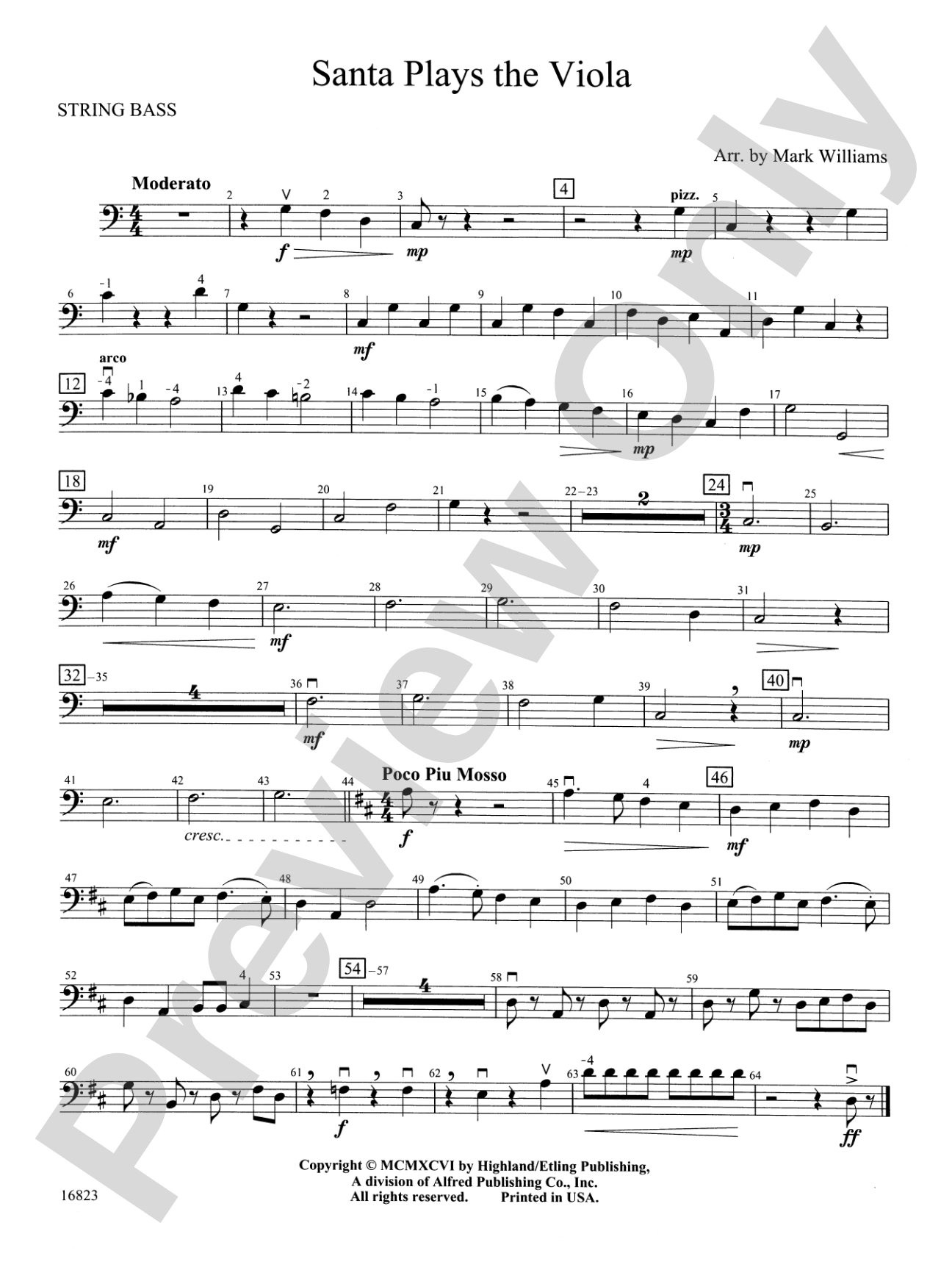 Santa Plays the Viola: String Bass