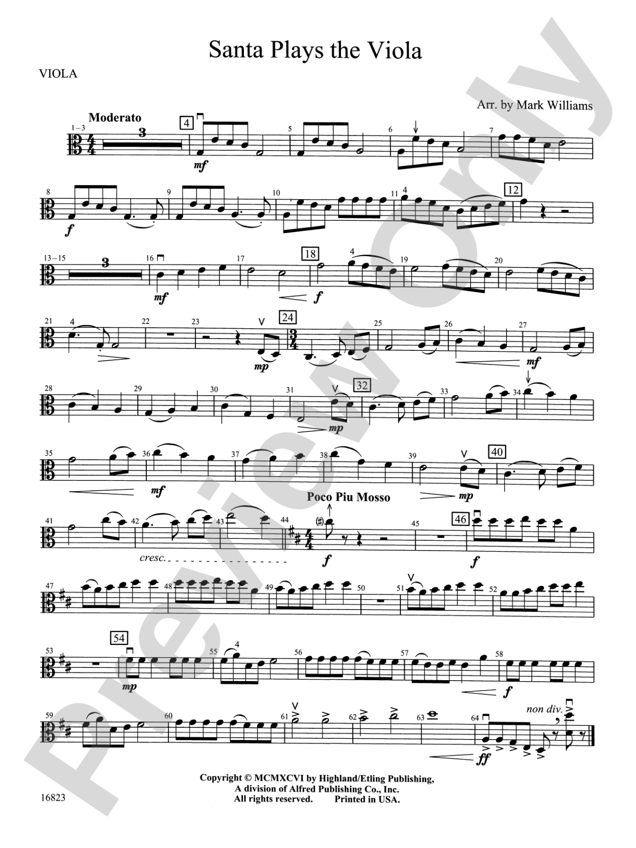 Santa Plays the Viola: Viola
