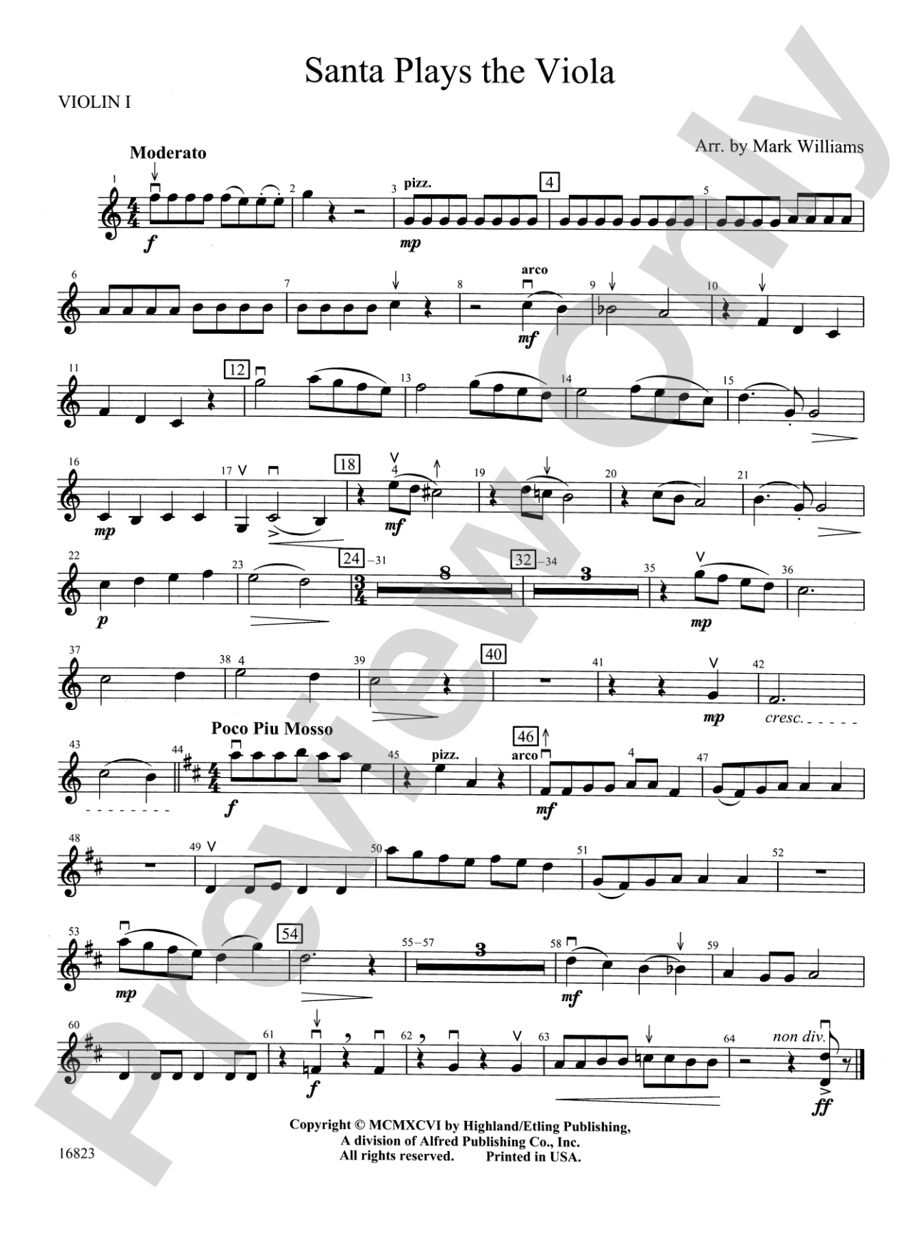 Santa Plays the Viola: 1st Violin