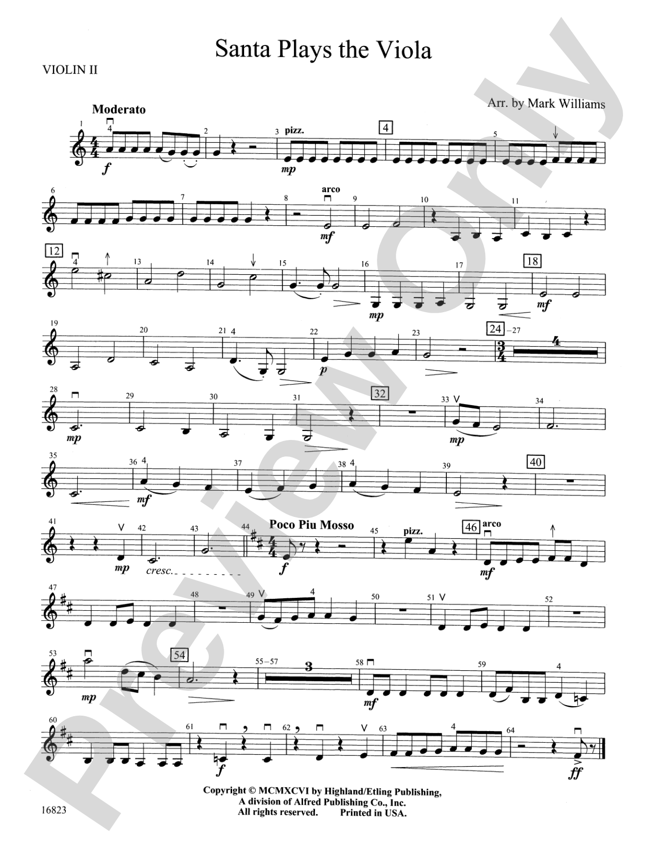 Santa Plays the Viola: 2nd Violin