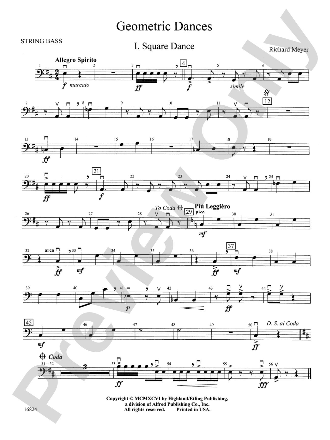 Geometric Dances: String Bass