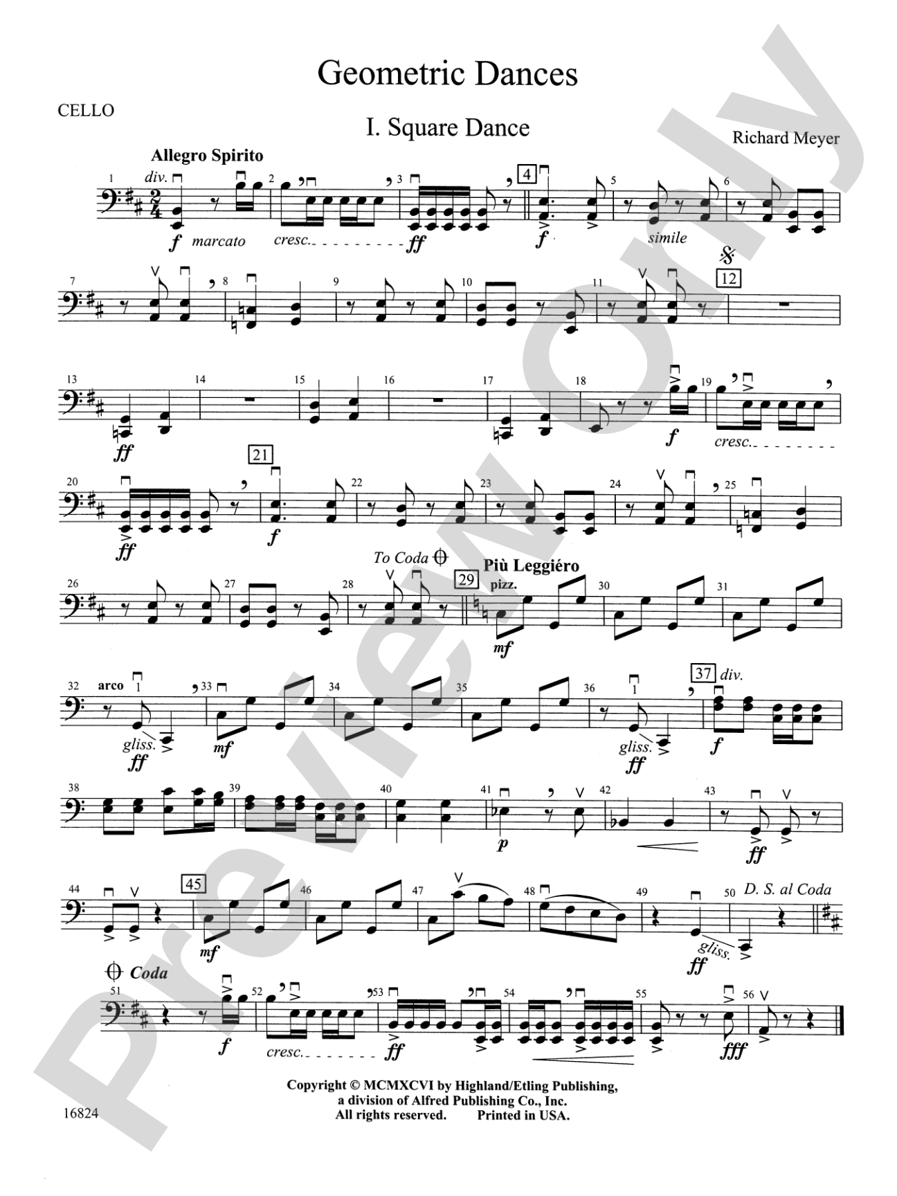 Geometric Dances: Cello