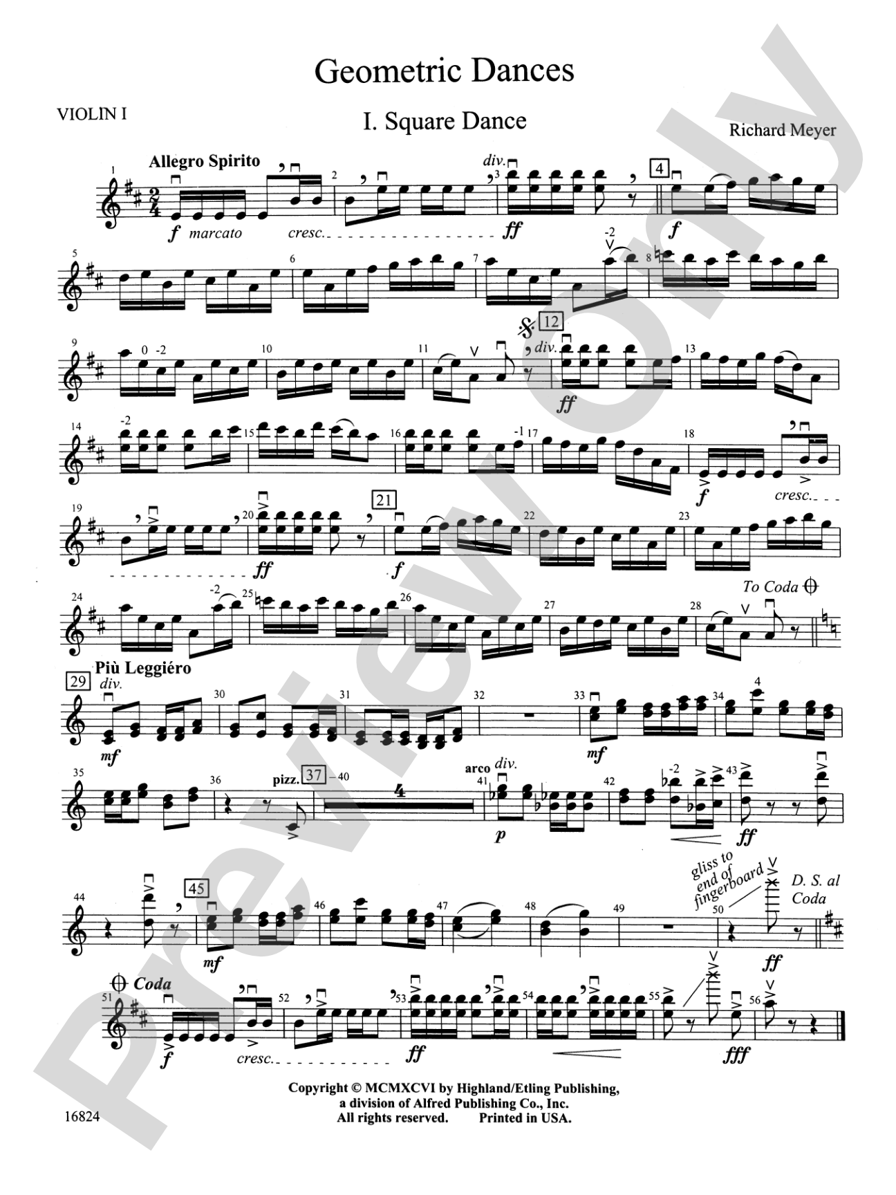 Geometric Dances: 1st Violin