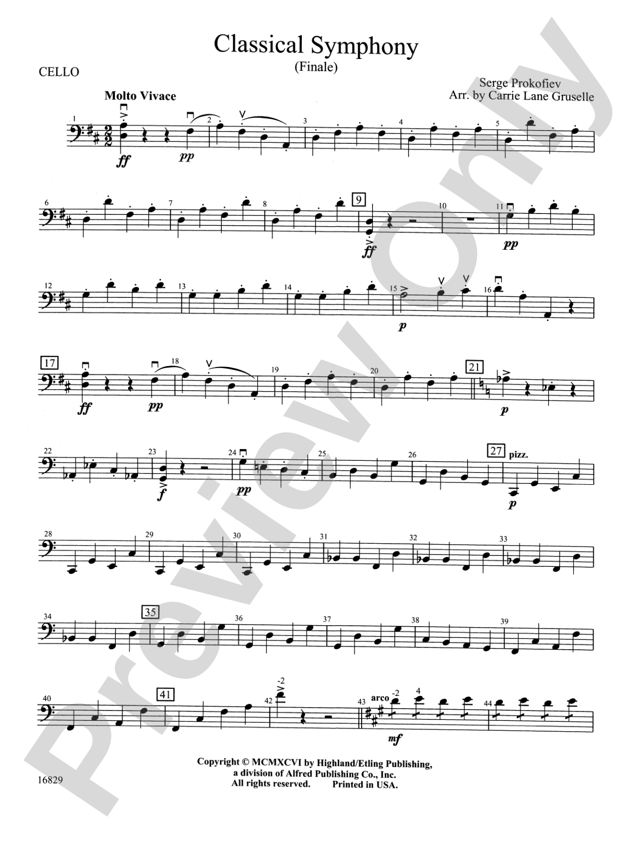 Classical Symphony: Cello