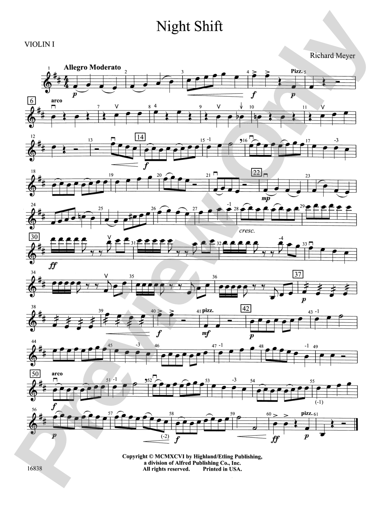 Night Shift: 1st Violin