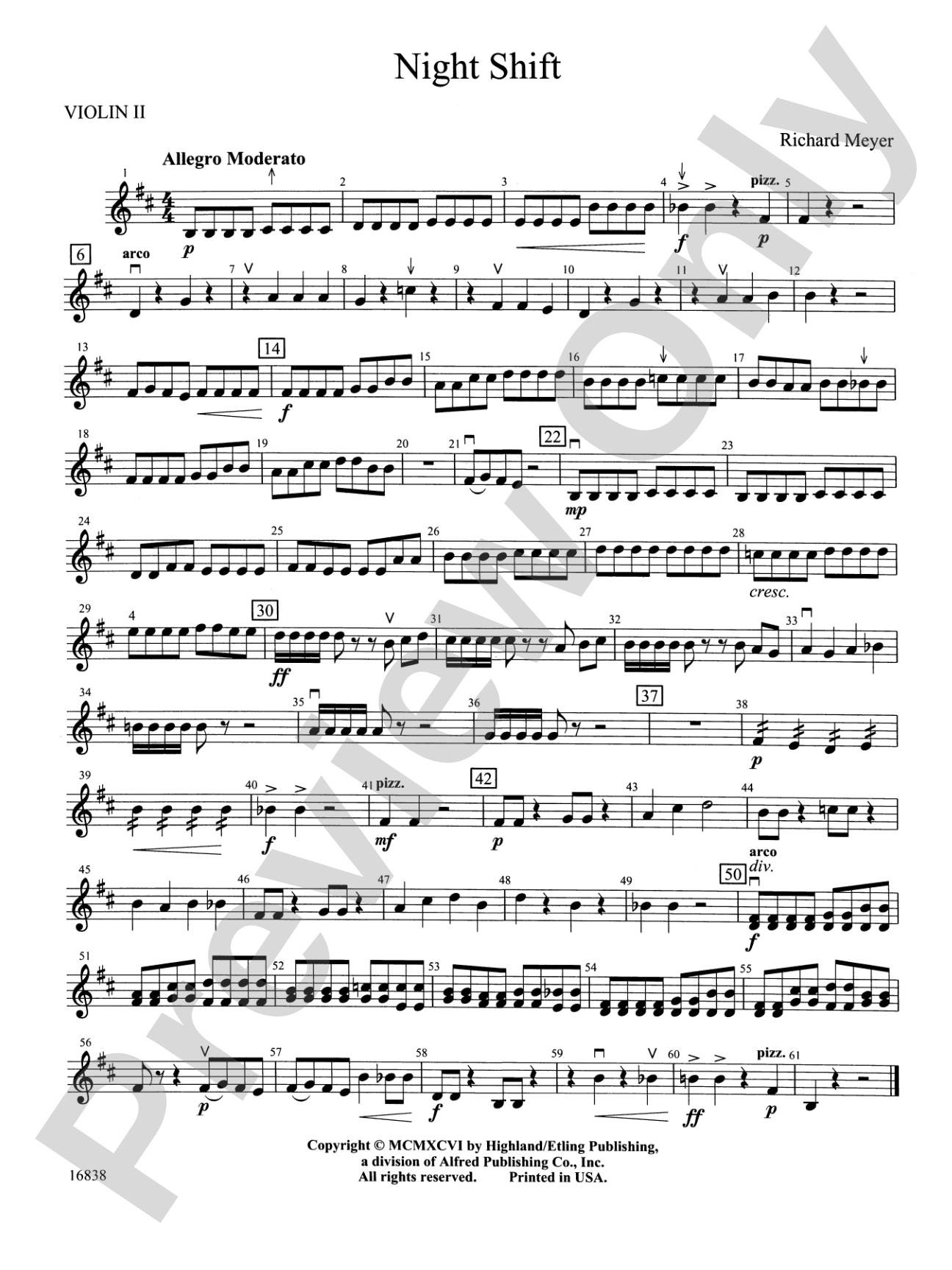 Night Shift: 2nd Violin