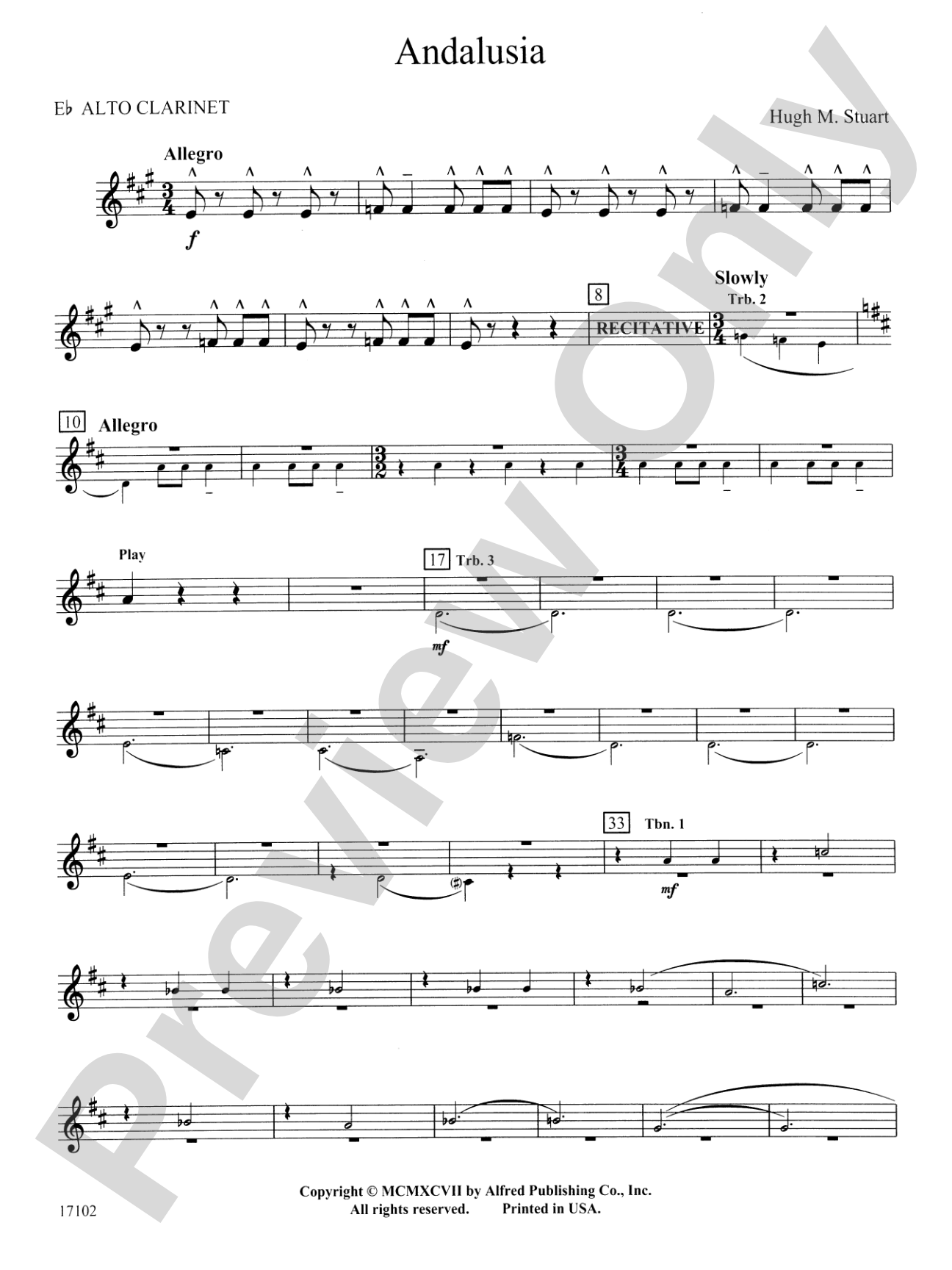 Andalusia: E-flat Alto Clarinet