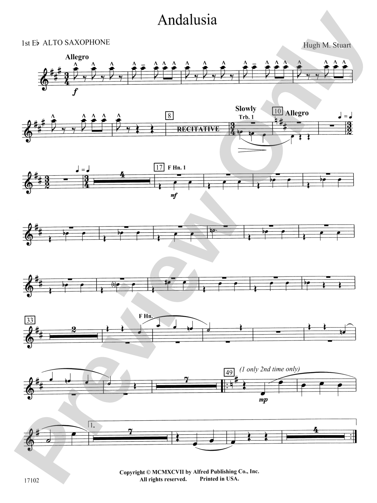 Andalusia: E-flat Alto Saxophone