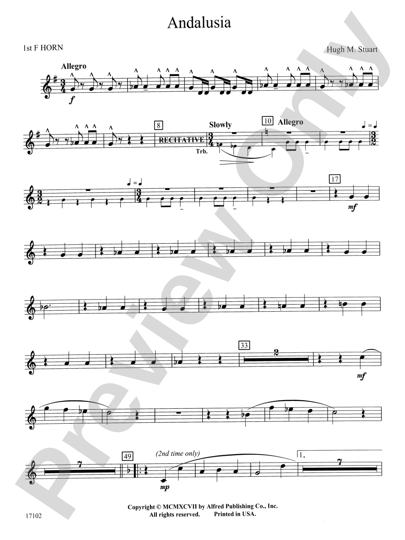 Andalusia: 1st F Horn