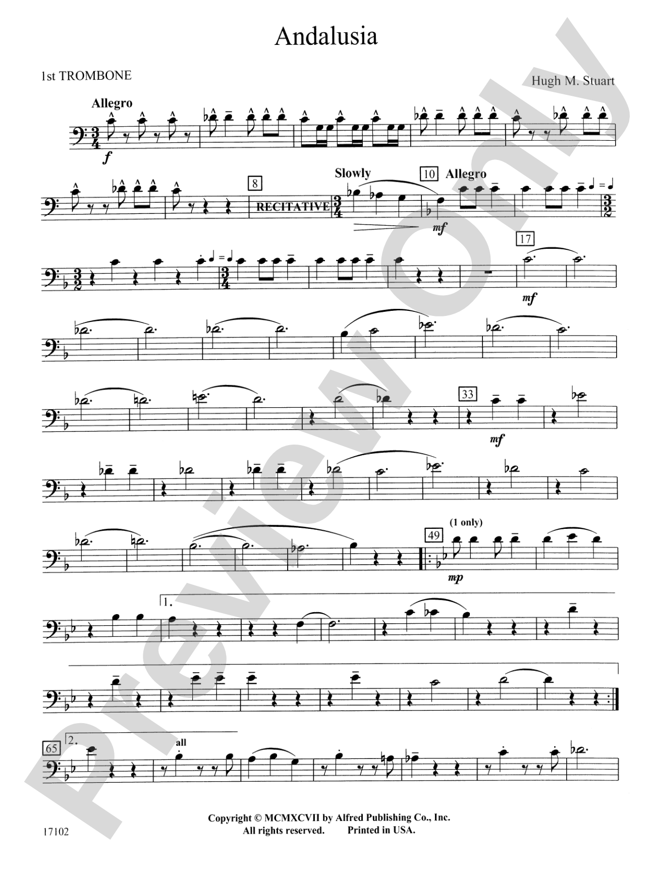 Andalusia: 1st Trombone