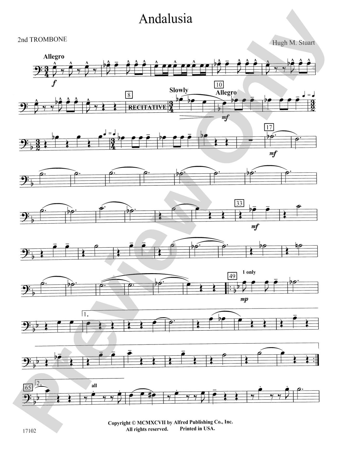 Andalusia: 2nd Trombone