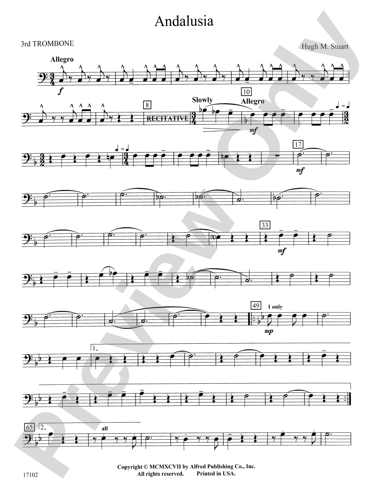 Andalusia: 3rd Trombone