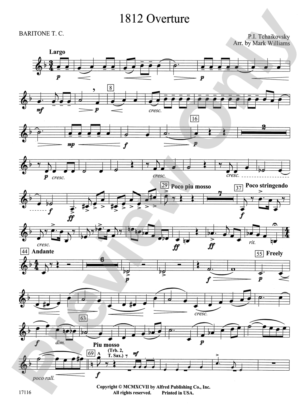 1812 Overture: Baritone T.C.