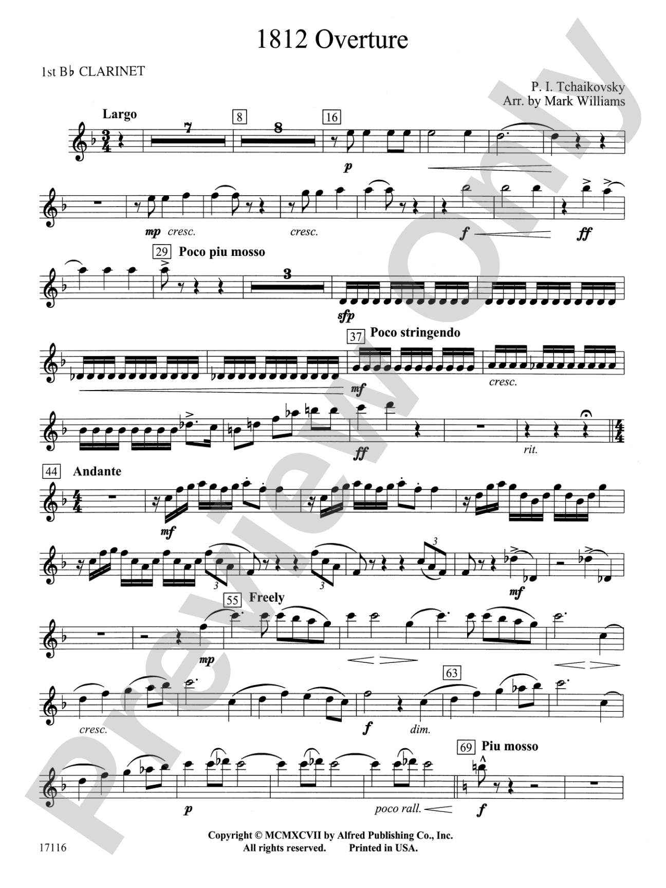 1812 Overture: 1st B-flat Clarinet