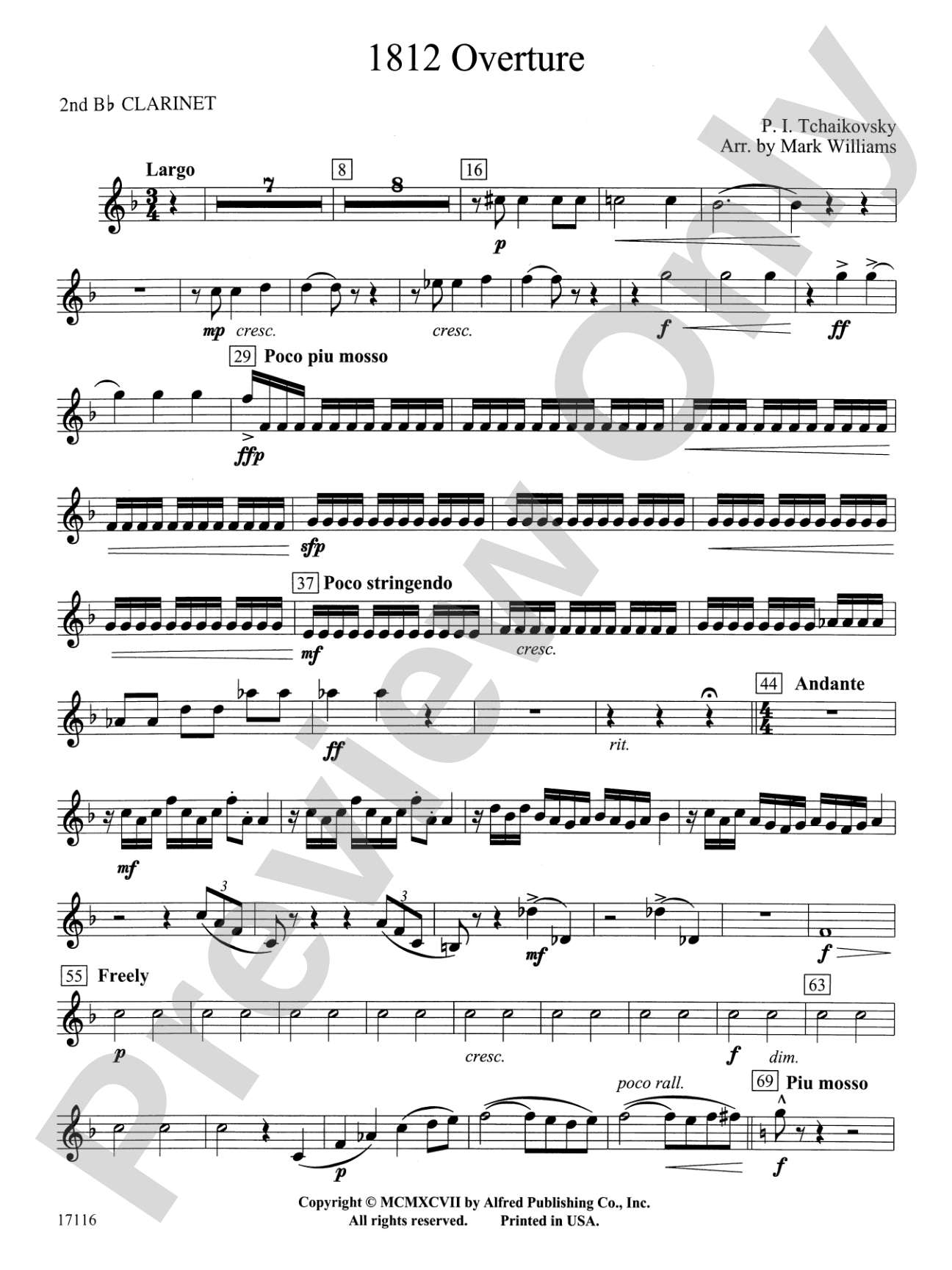 1812 Overture: 2nd B-flat Clarinet