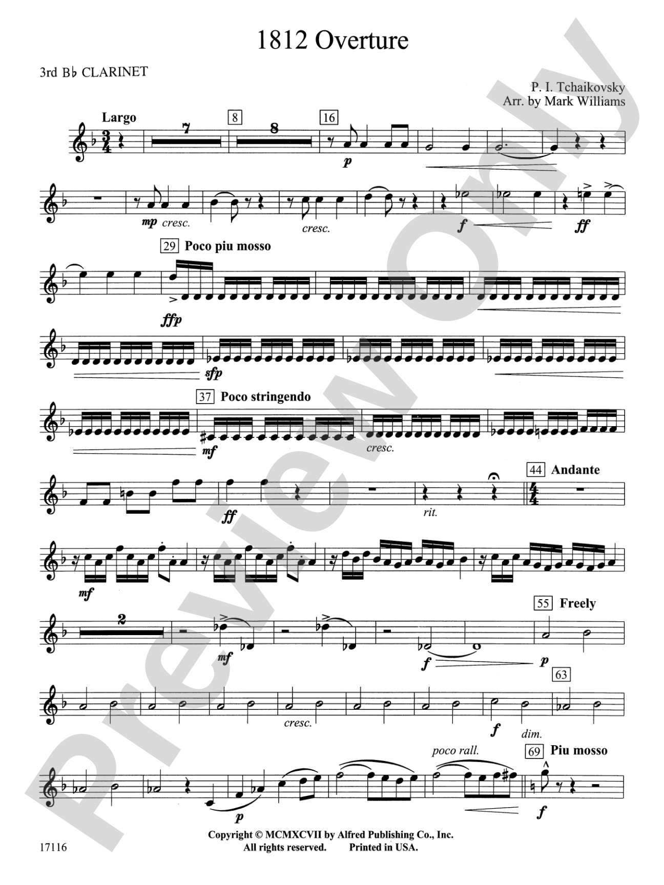 1812 Overture: 3rd B-flat Clarinet