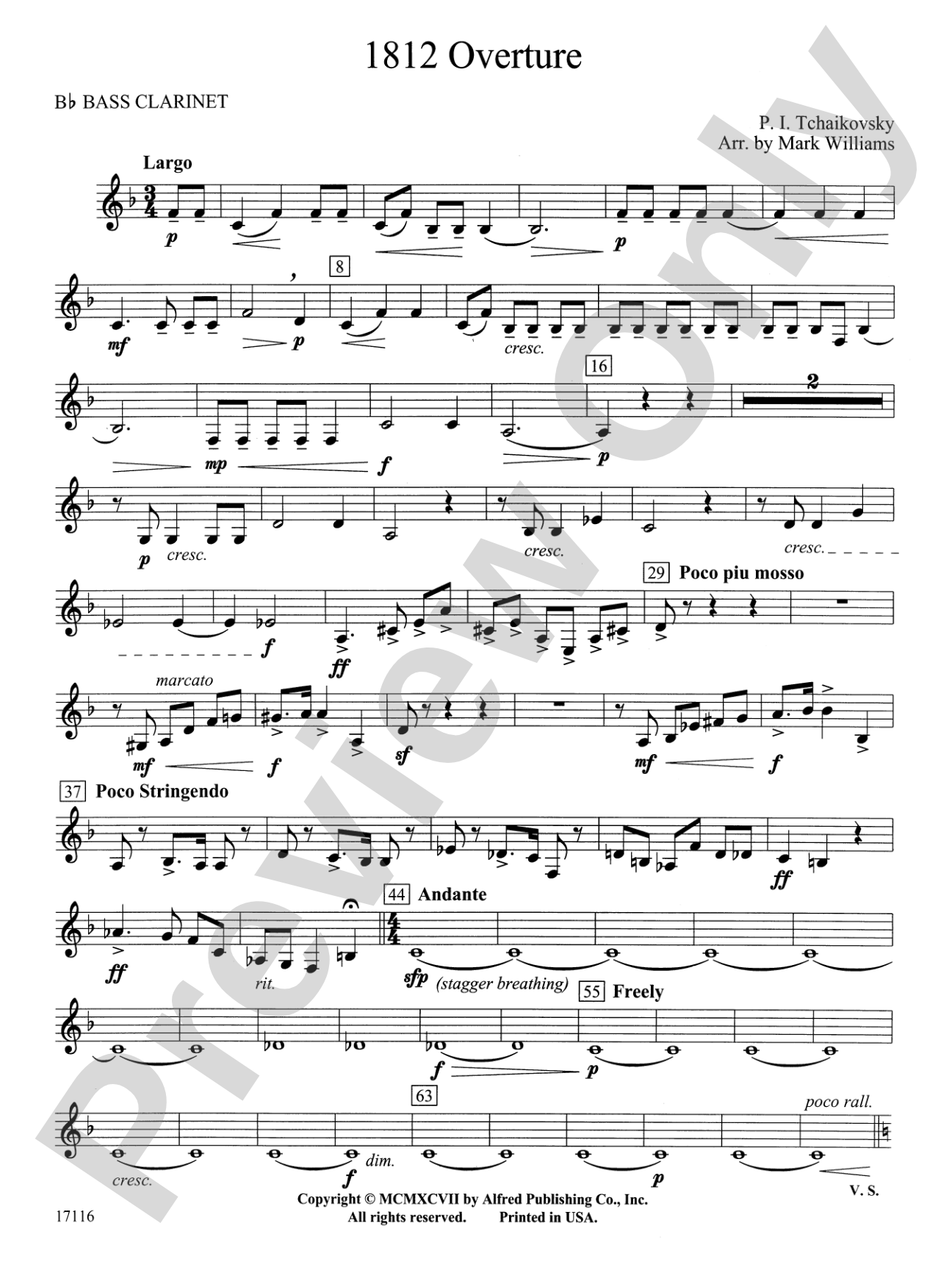 1812 Overture: B-flat Bass Clarinet