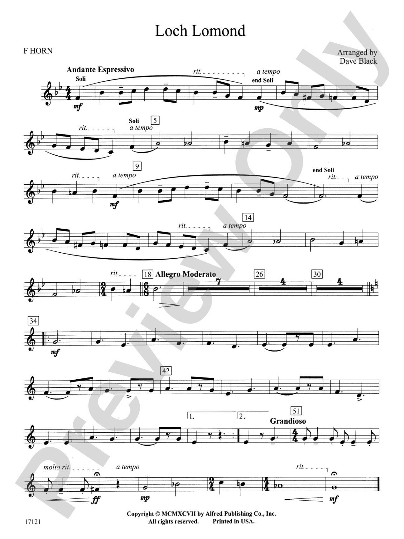 Loch Lomond: 1st F Horn