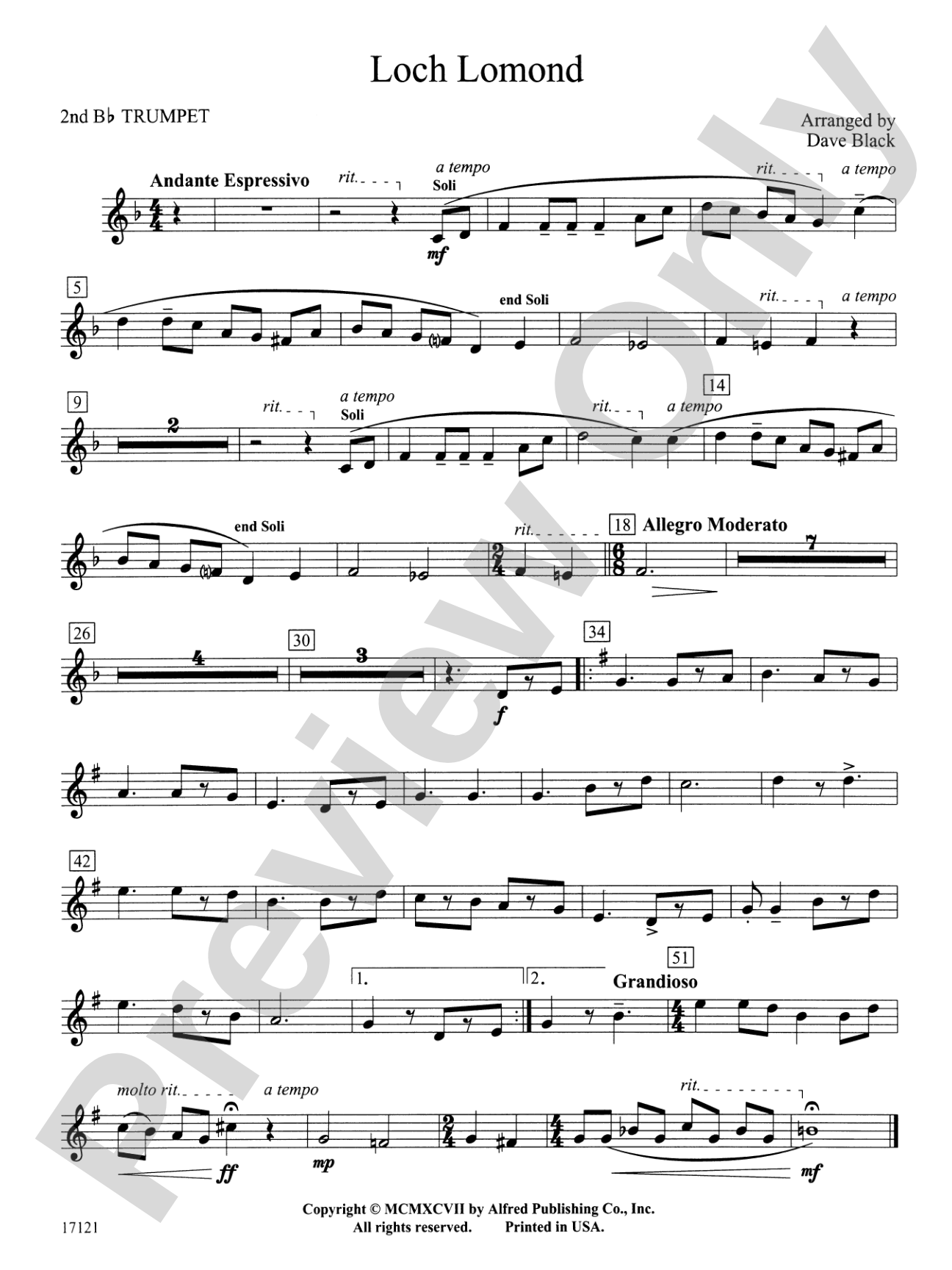 Loch Lomond: 2nd B-flat Trumpet