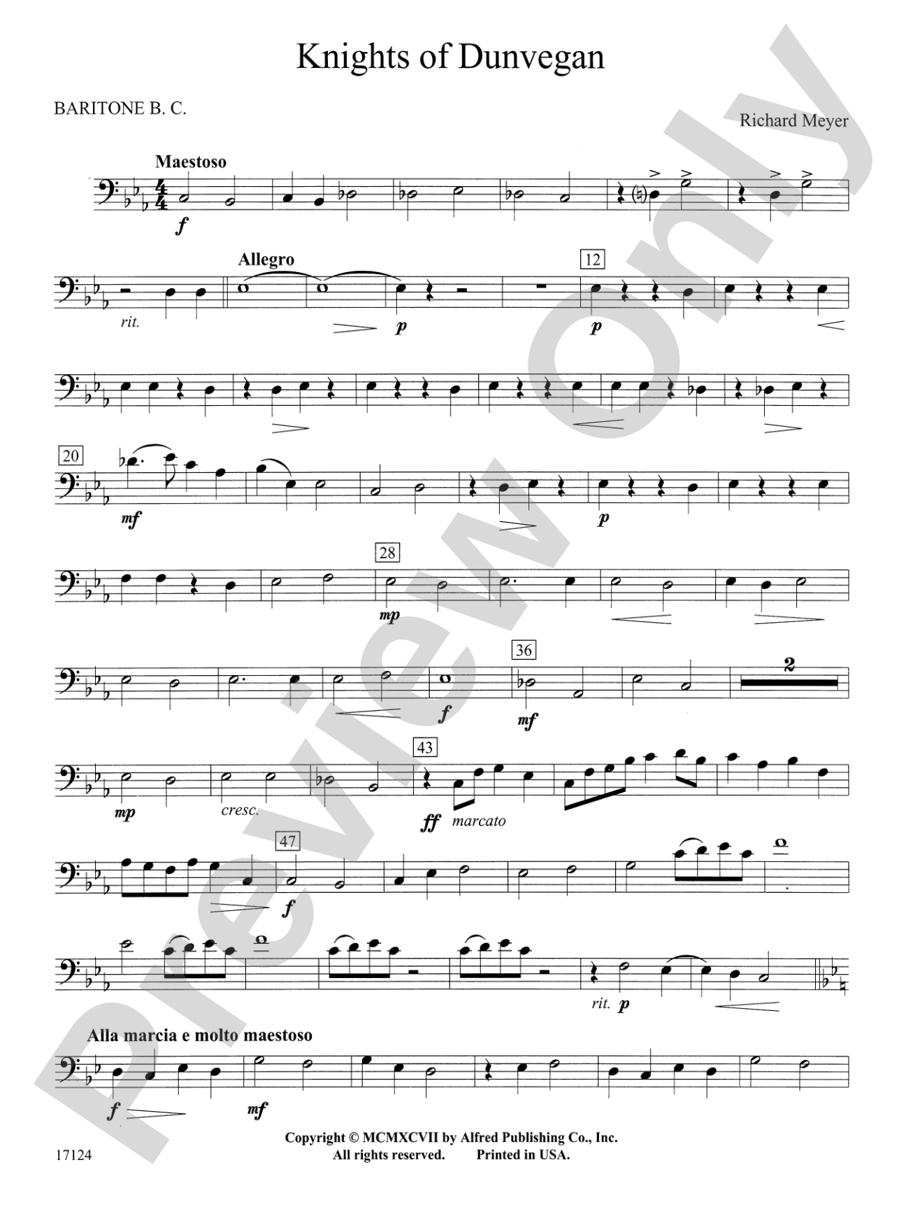 Knights of Dunvegan: Baritone B.C.