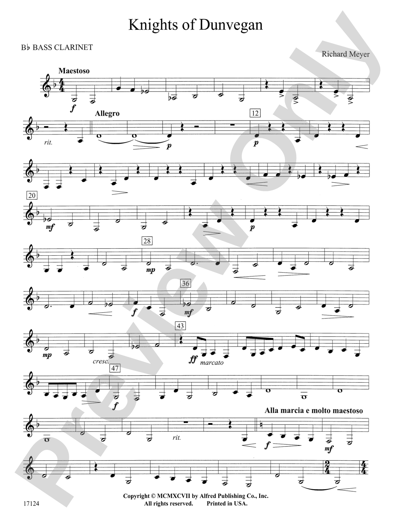 Knights of Dunvegan: B-flat Bass Clarinet