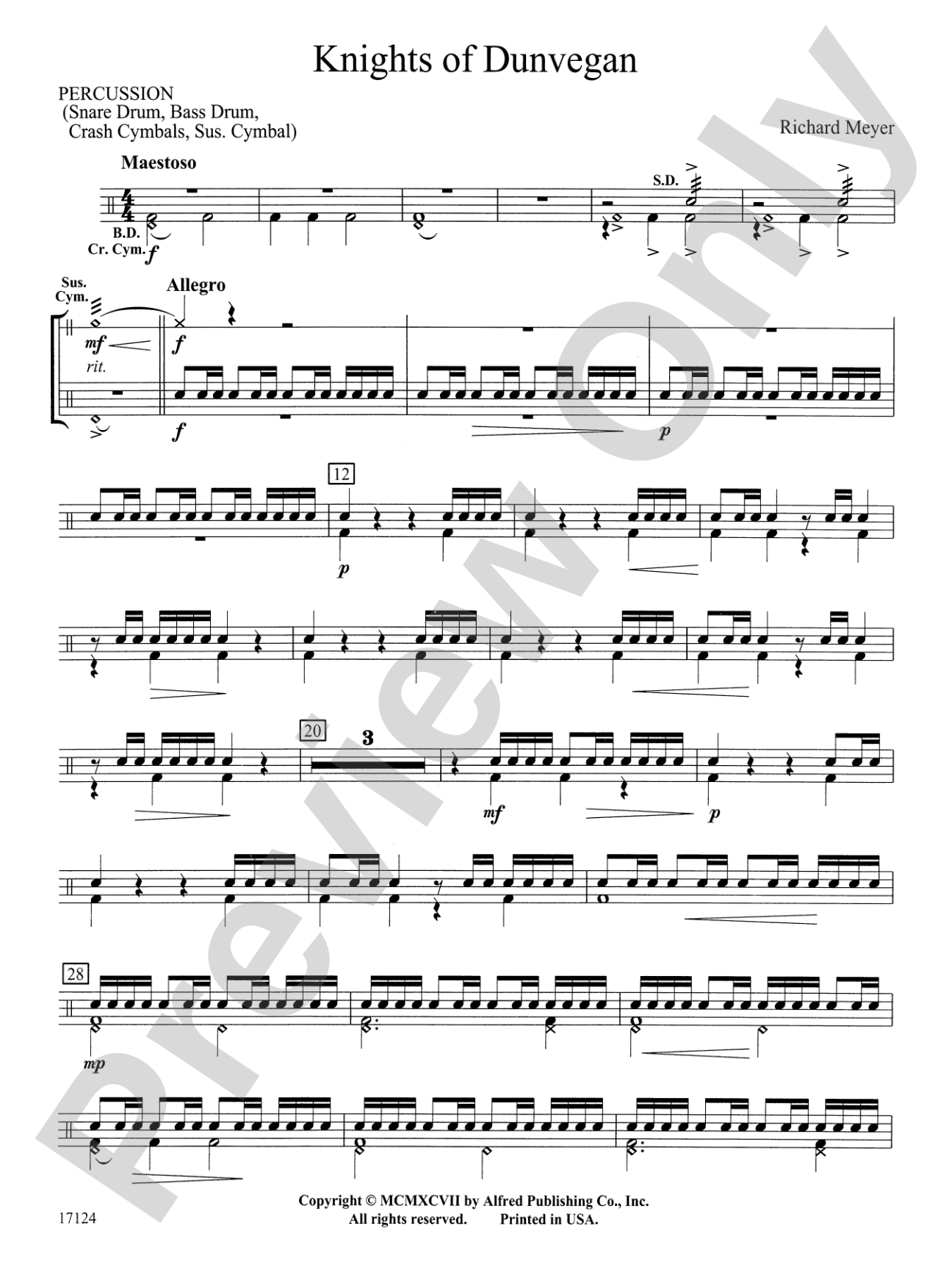 Knights of Dunvegan: 1st Percussion