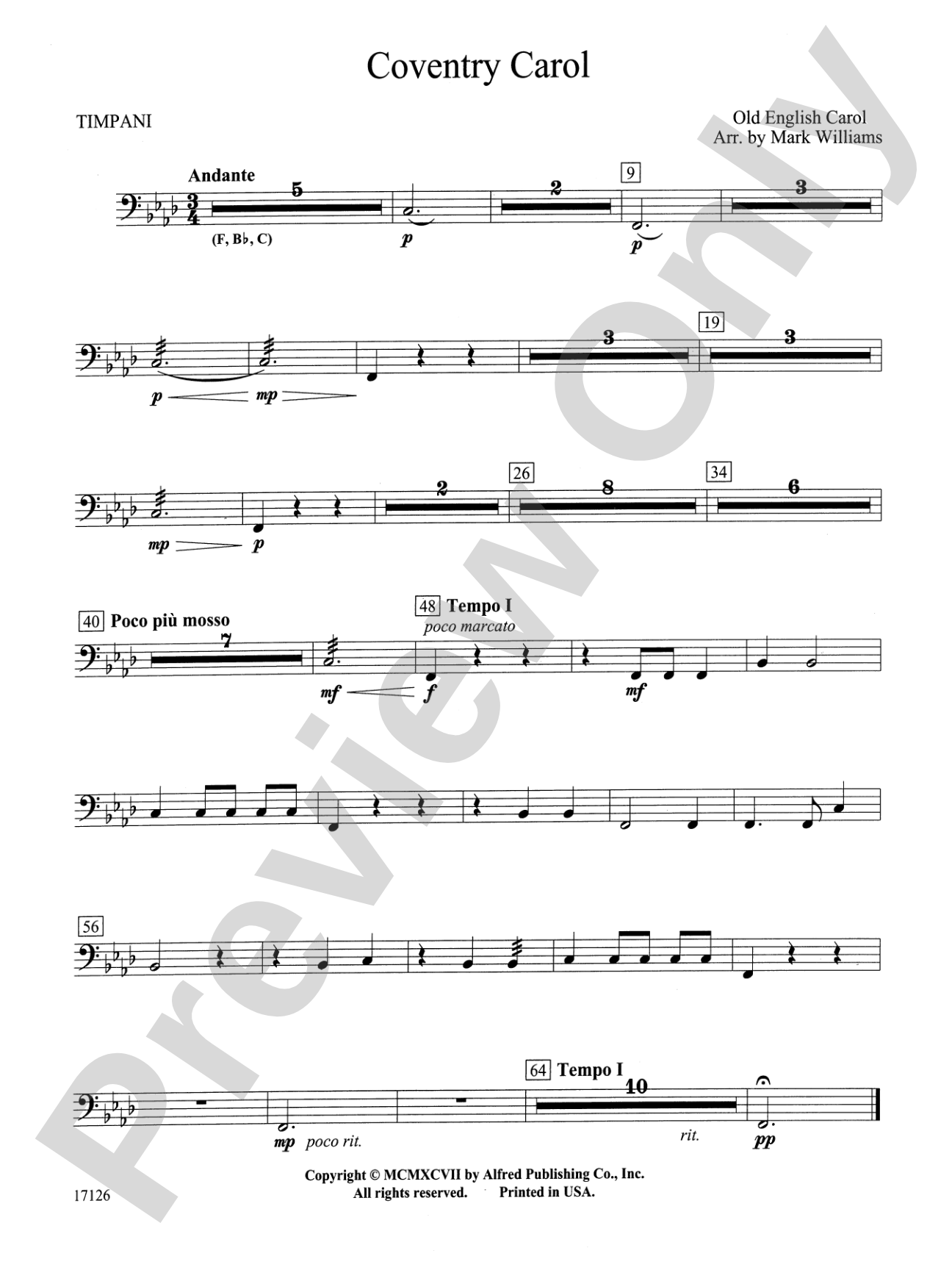 Coventry Carol: Timpani
