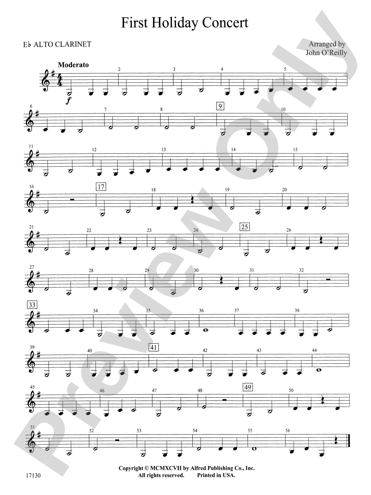 First Holiday Concert: E-flat Alto Clarinet