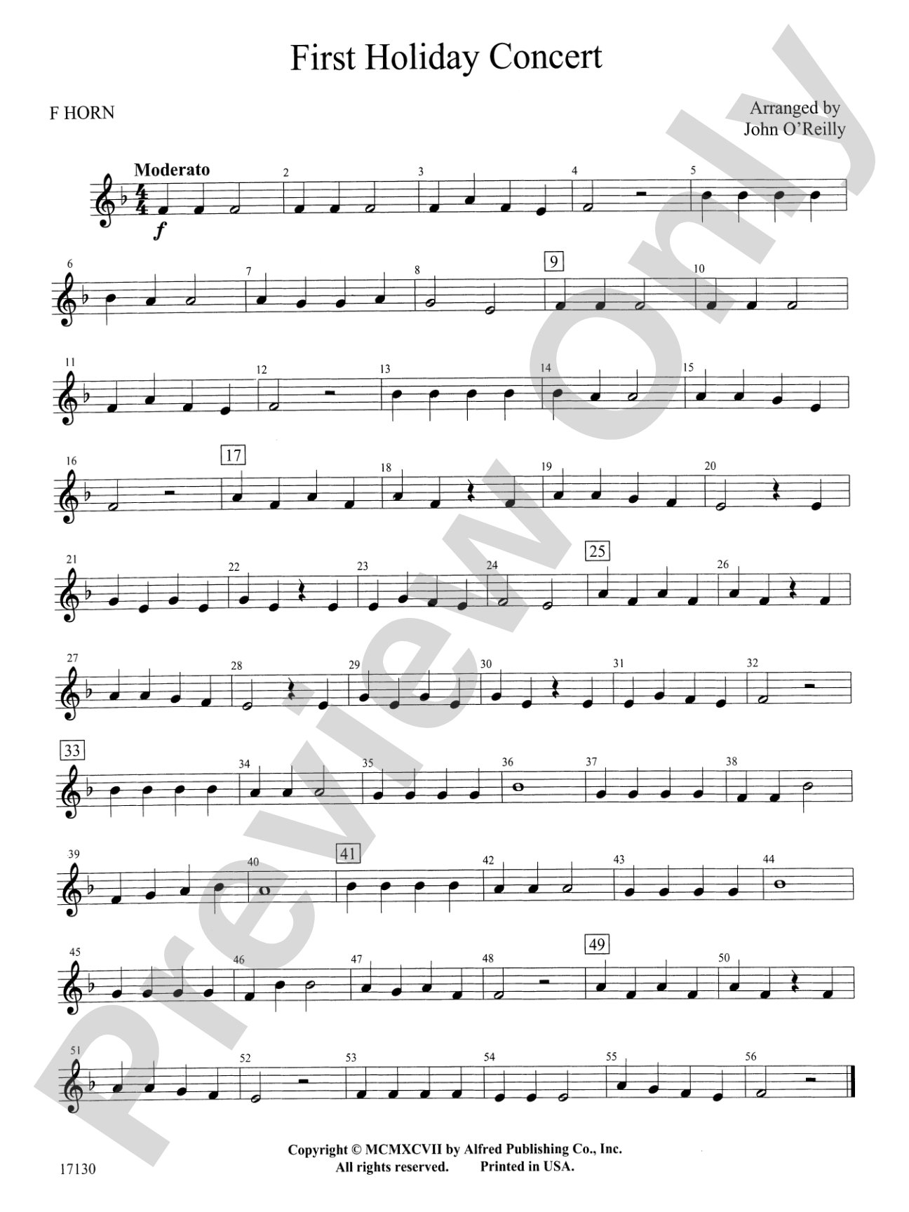 First Holiday Concert: 1st F Horn