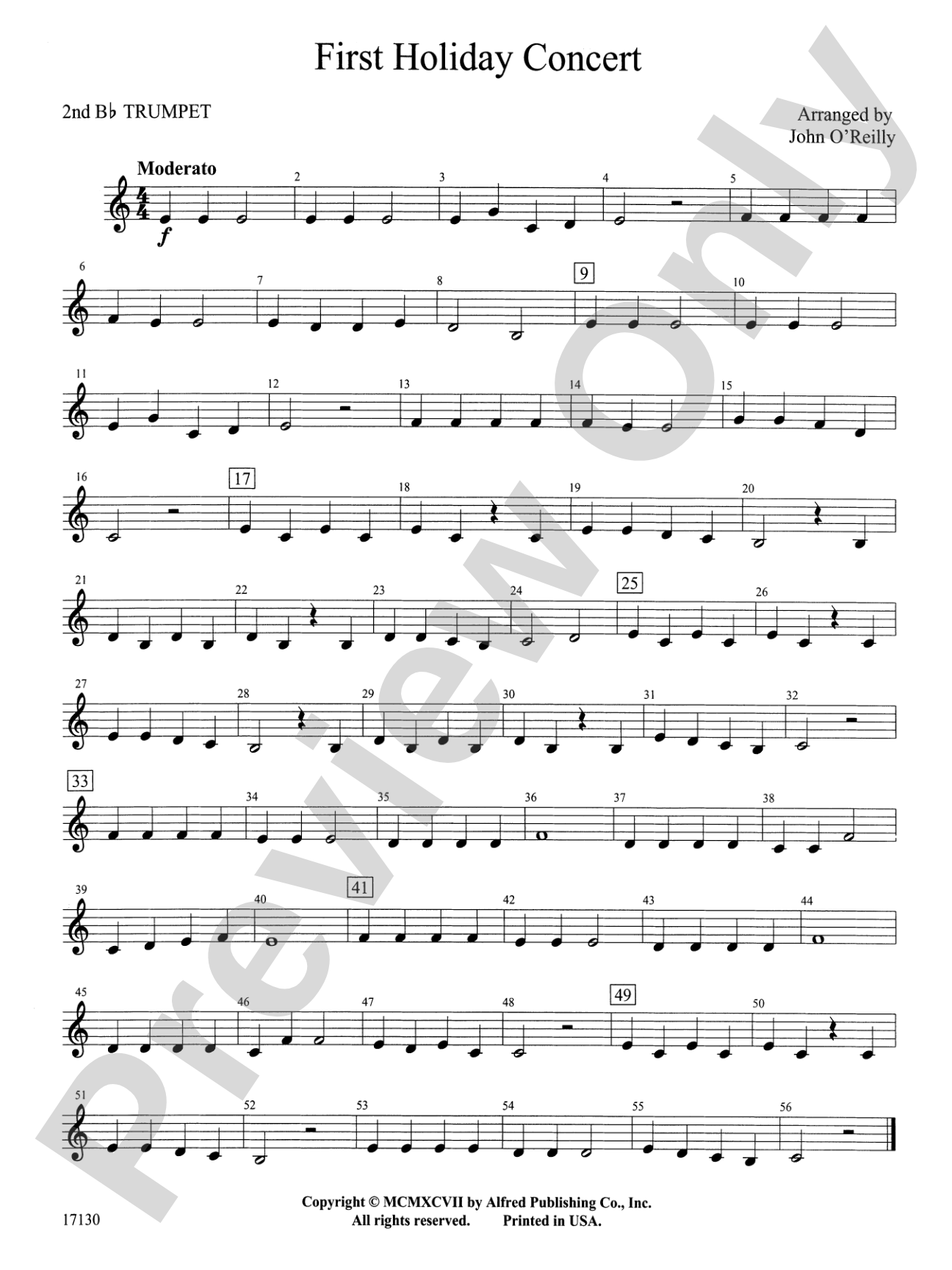 First Holiday Concert: 2nd B-flat Trumpet