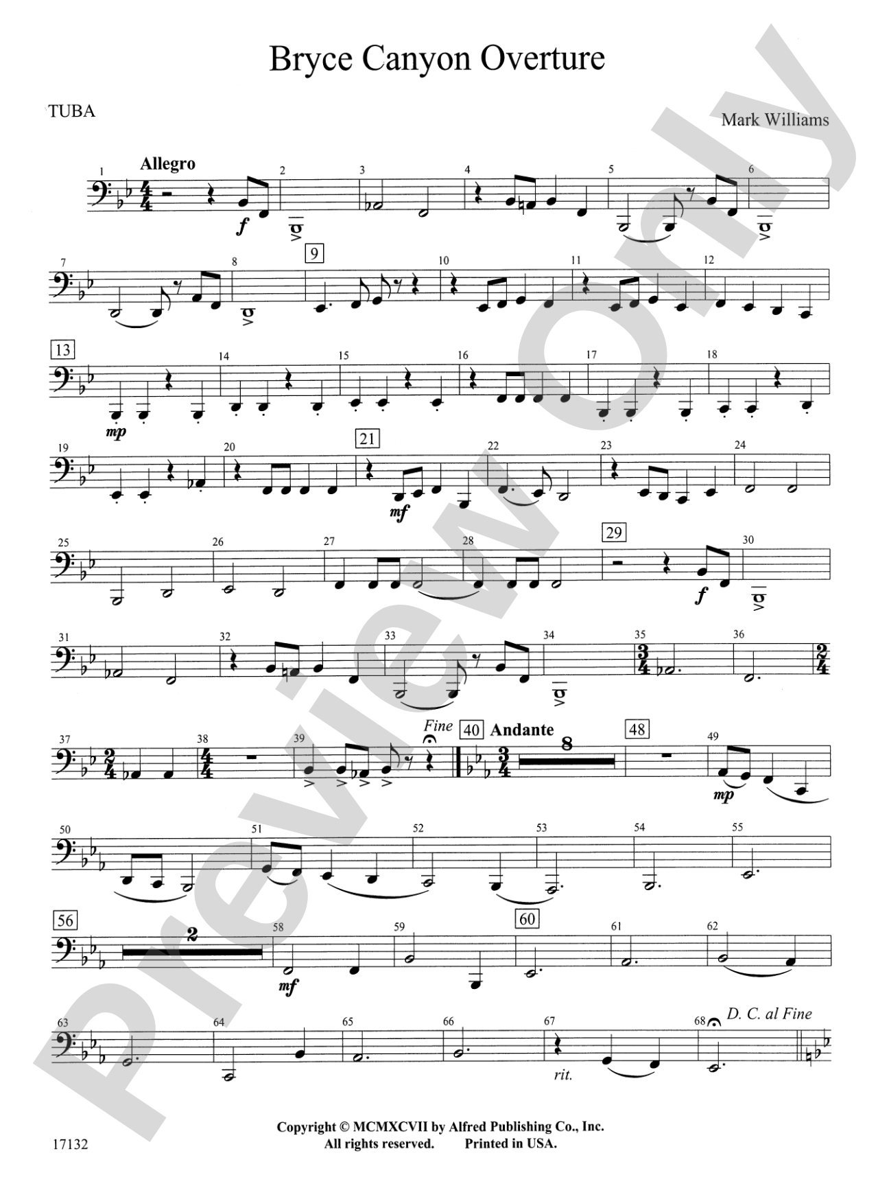 Bryce Canyon Overture: Tuba