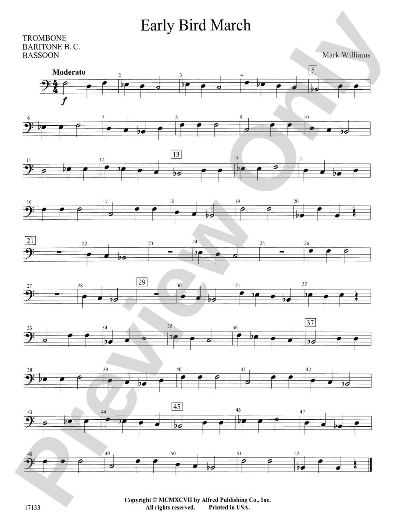 Early Bird March: 1st Trombone