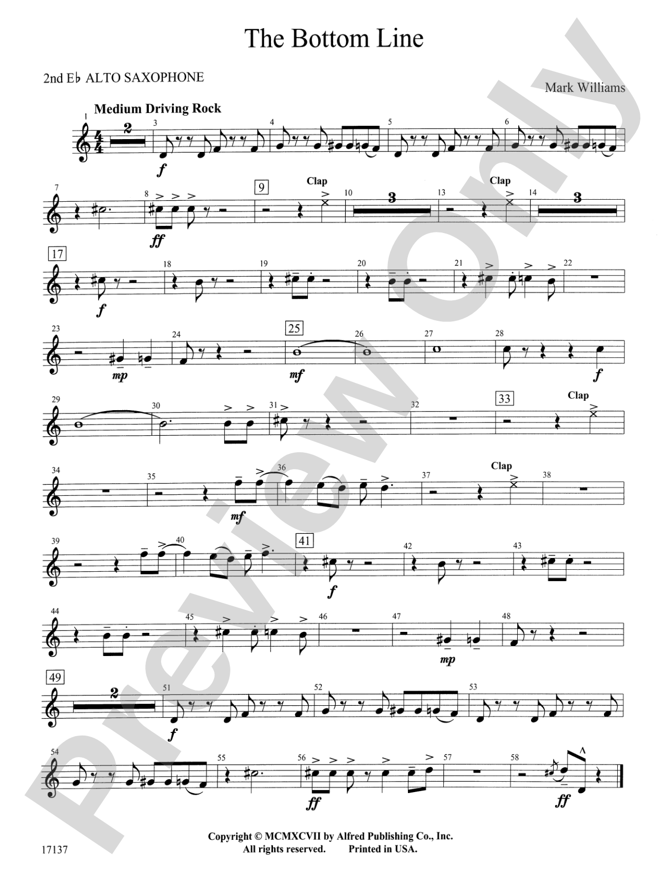 The Bottom Line: 2nd E-flat Alto Saxophone