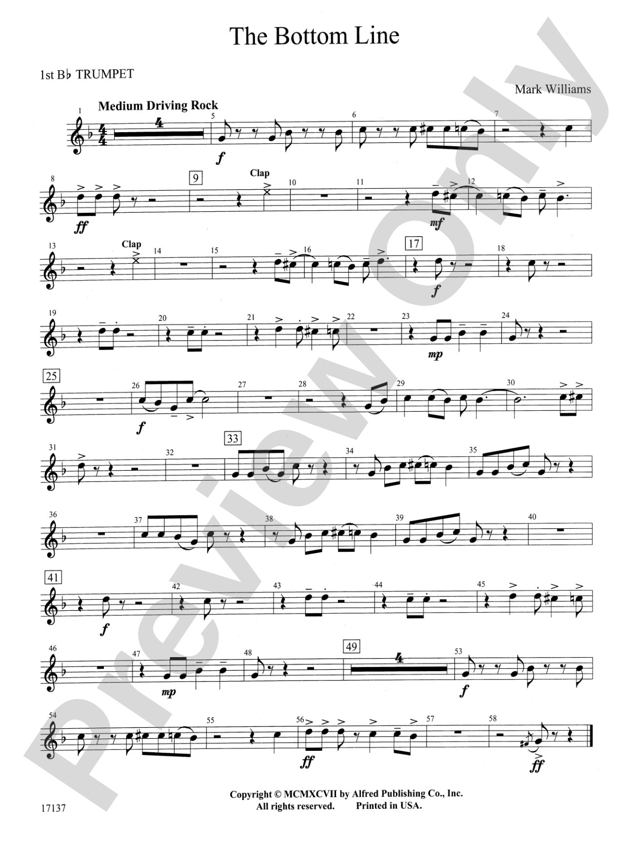 The Bottom Line: 1st B-flat Trumpet