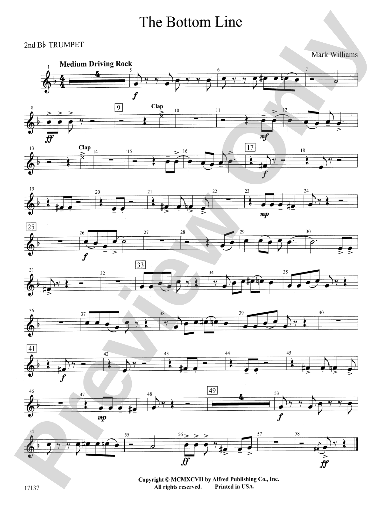 The Bottom Line: 2nd B-flat Trumpet