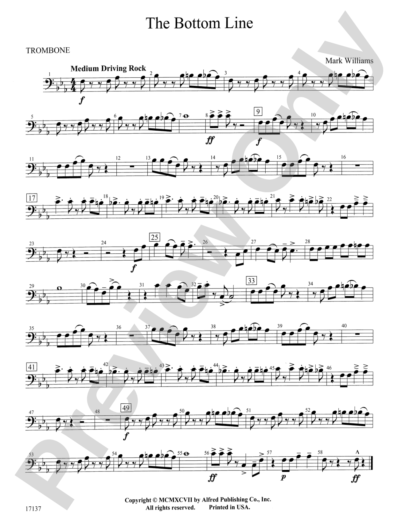 The Bottom Line: 1st Trombone