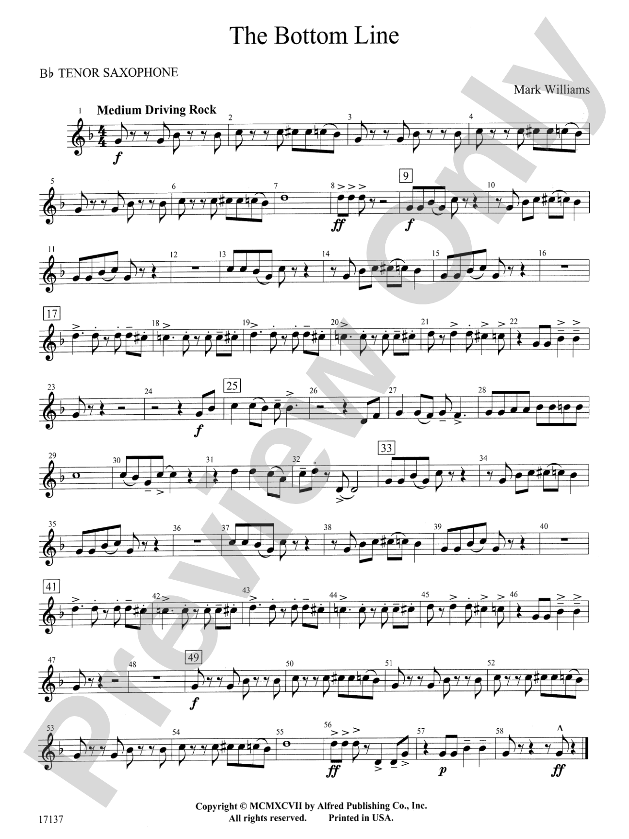 The Bottom Line: B-flat Tenor Saxophone