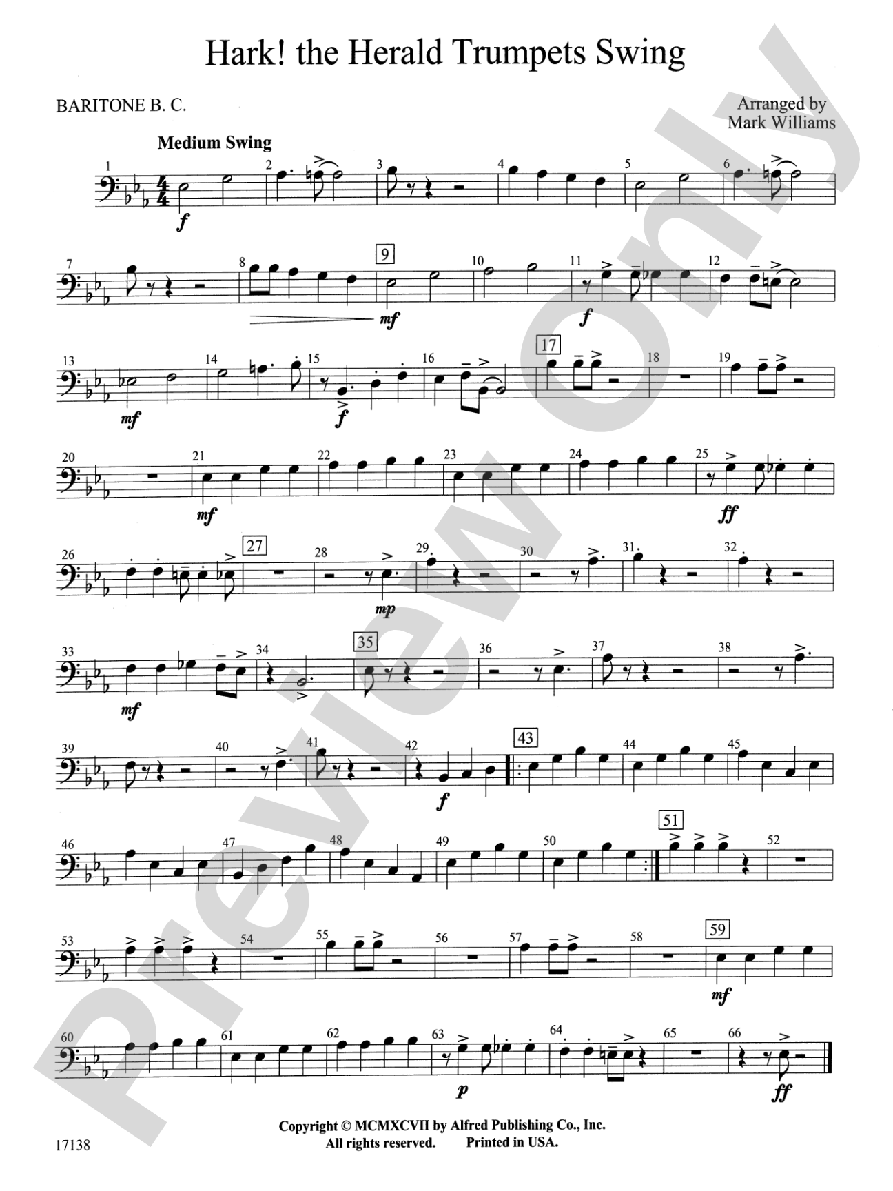 Hark, the Herald Trumpets Swing: Baritone B.C.