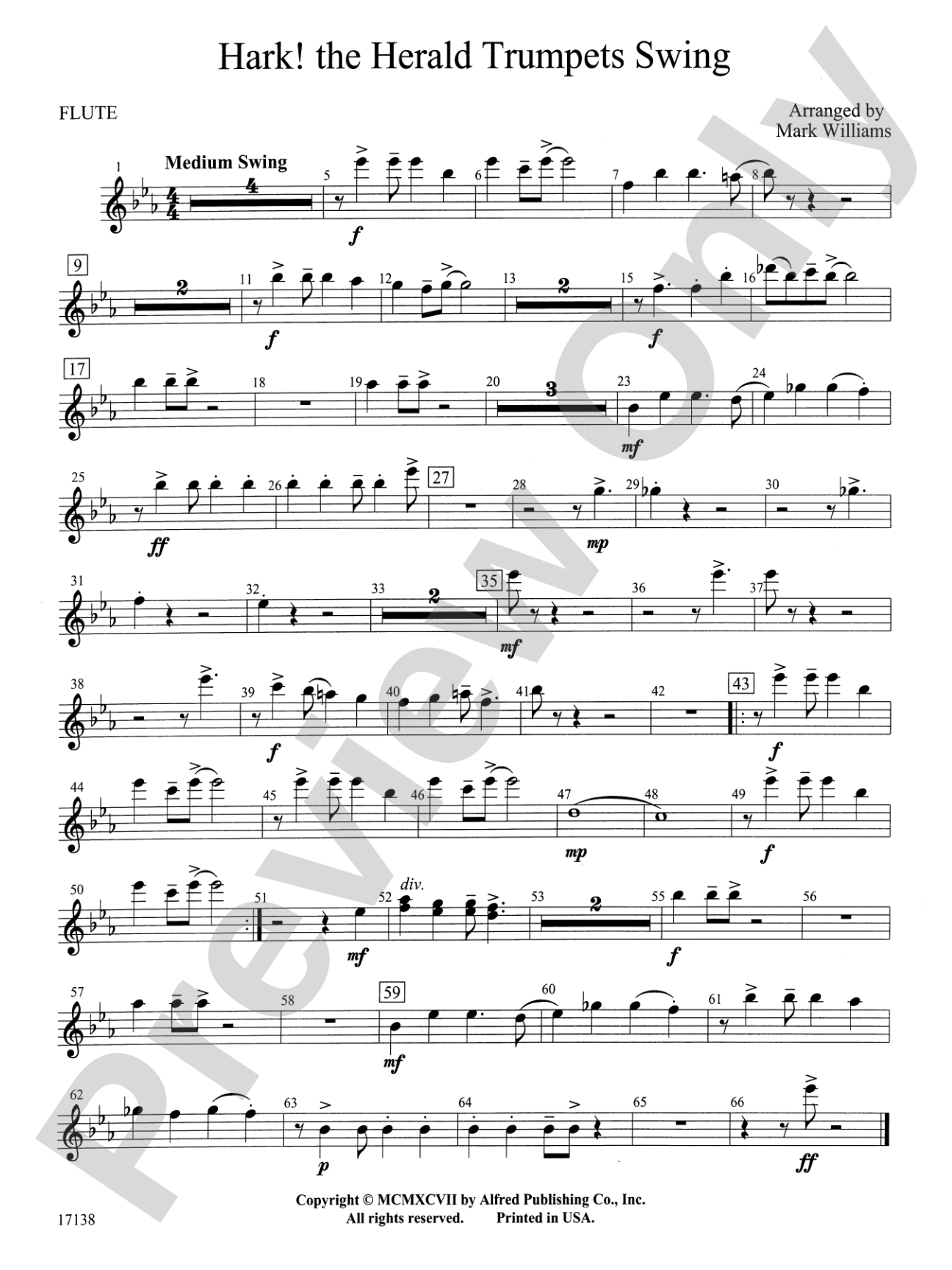 Hark, the Herald Trumpets Swing: Flute
