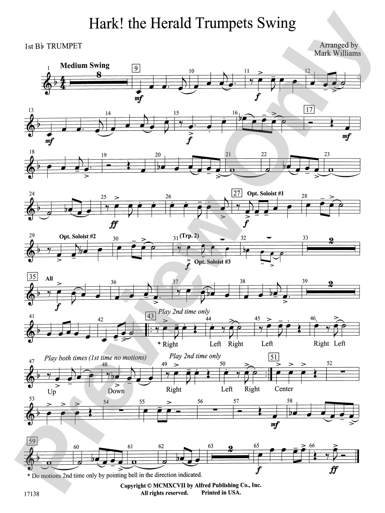 Hark, the Herald Trumpets Swing: 1st B-flat Trumpet