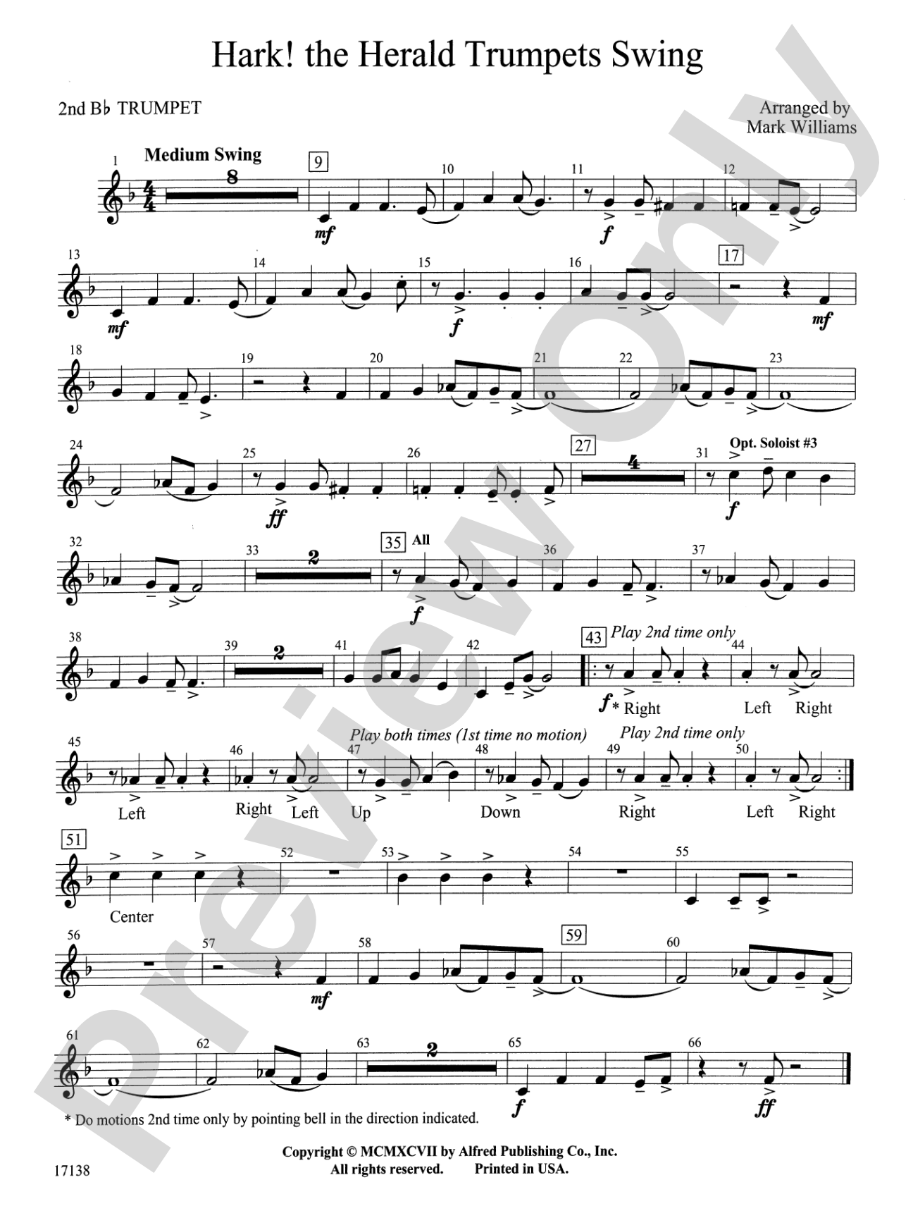 Hark, the Herald Trumpets Swing: 2nd B-flat Trumpet