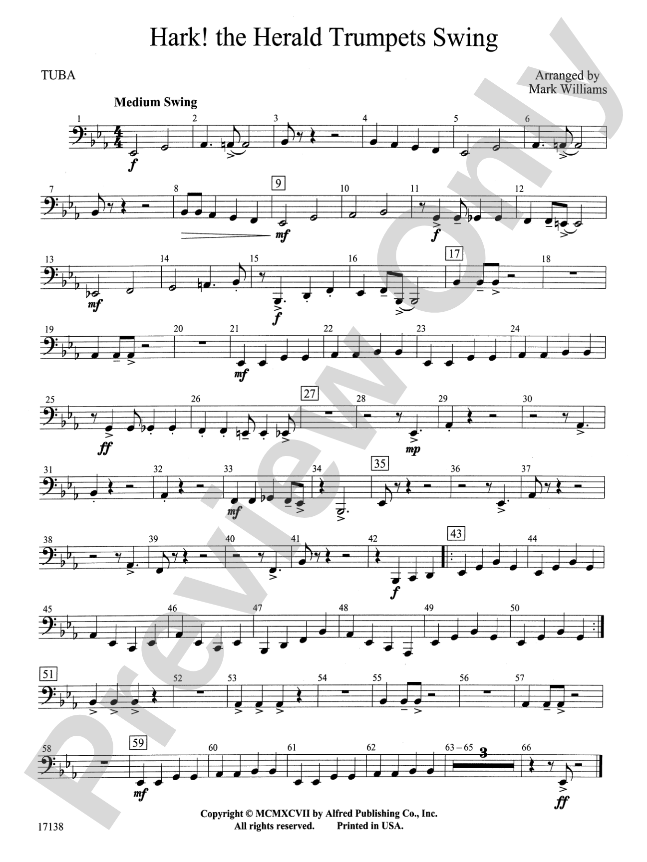 Hark, the Herald Trumpets Swing: Tuba