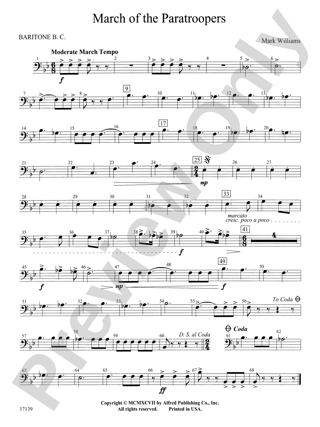 March of the Paratroopers: Baritone B.C.