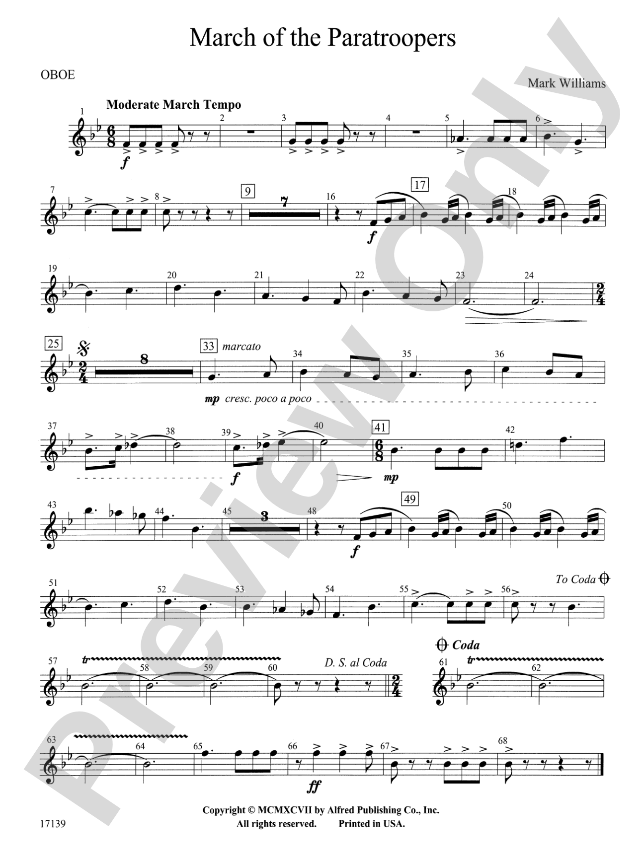 March of the Paratroopers: Oboe
