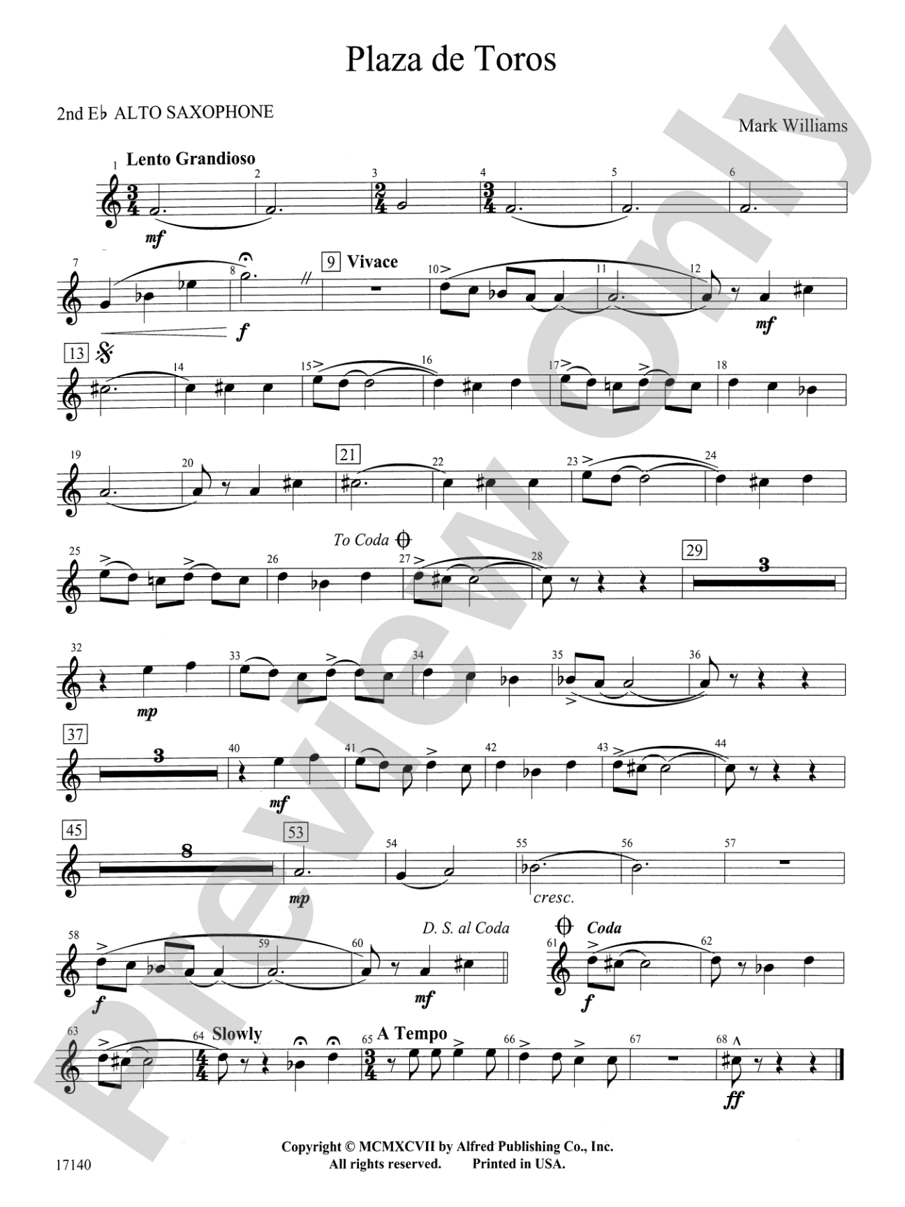 Plaza de Toros: 2nd E-flat Alto Saxophone
