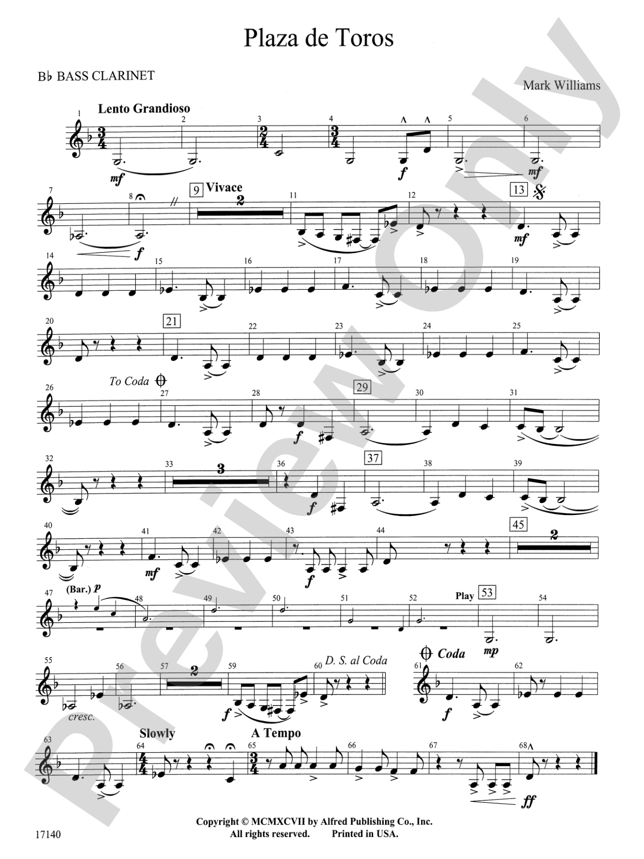Plaza de Toros: B-flat Bass Clarinet