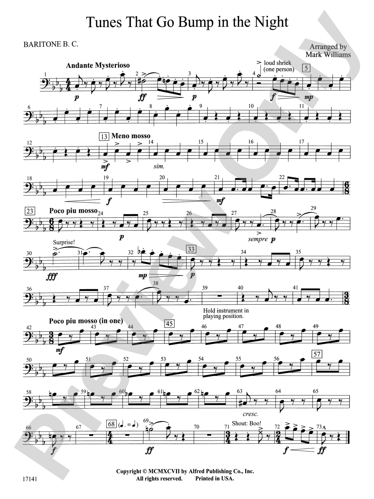 Tunes That Go Bump in the Night: Baritone B.C.
