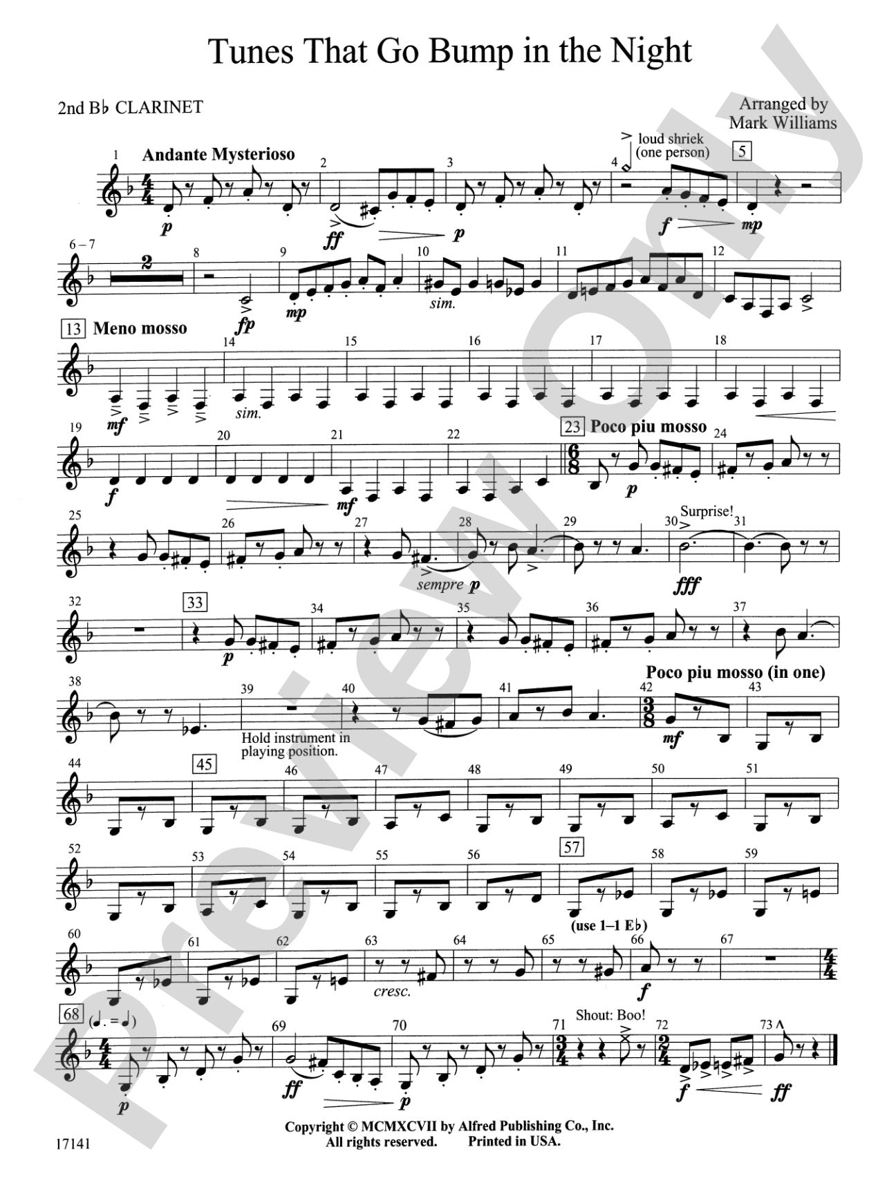 Tunes That Go Bump in the Night: 2nd B-flat Clarinet