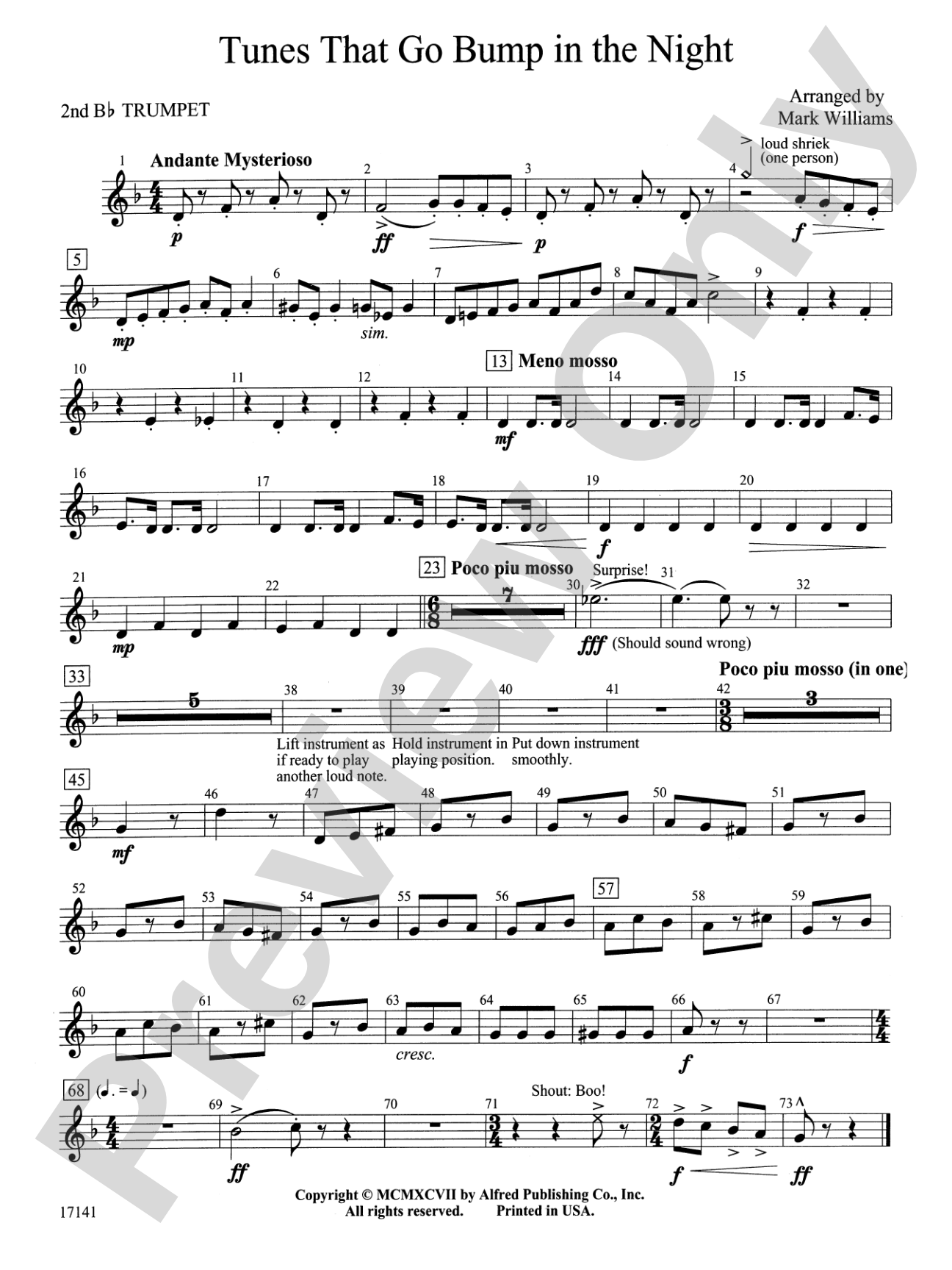 Tunes That Go Bump in the Night: 2nd B-flat Trumpet