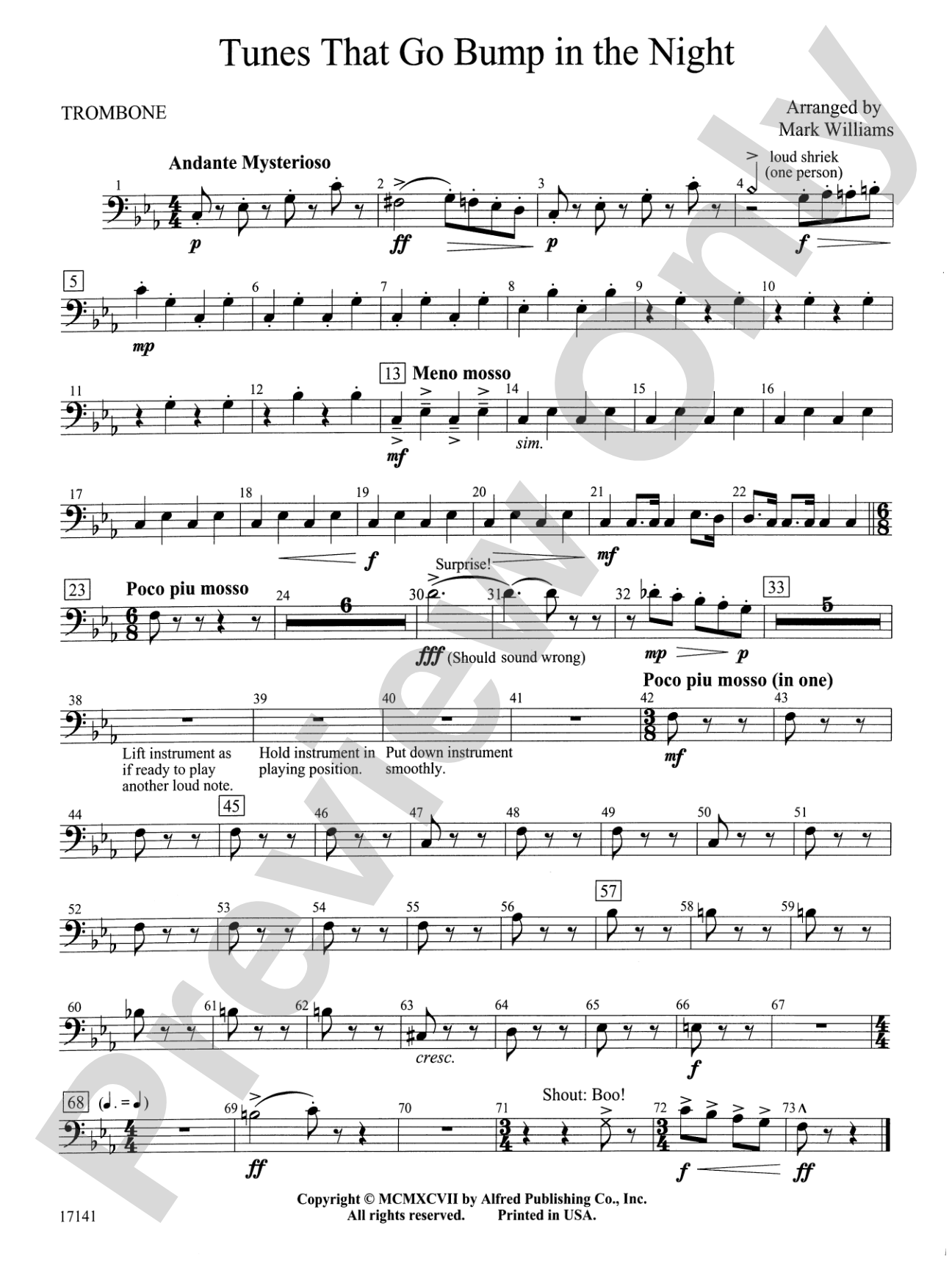 Tunes That Go Bump in the Night: 1st Trombone